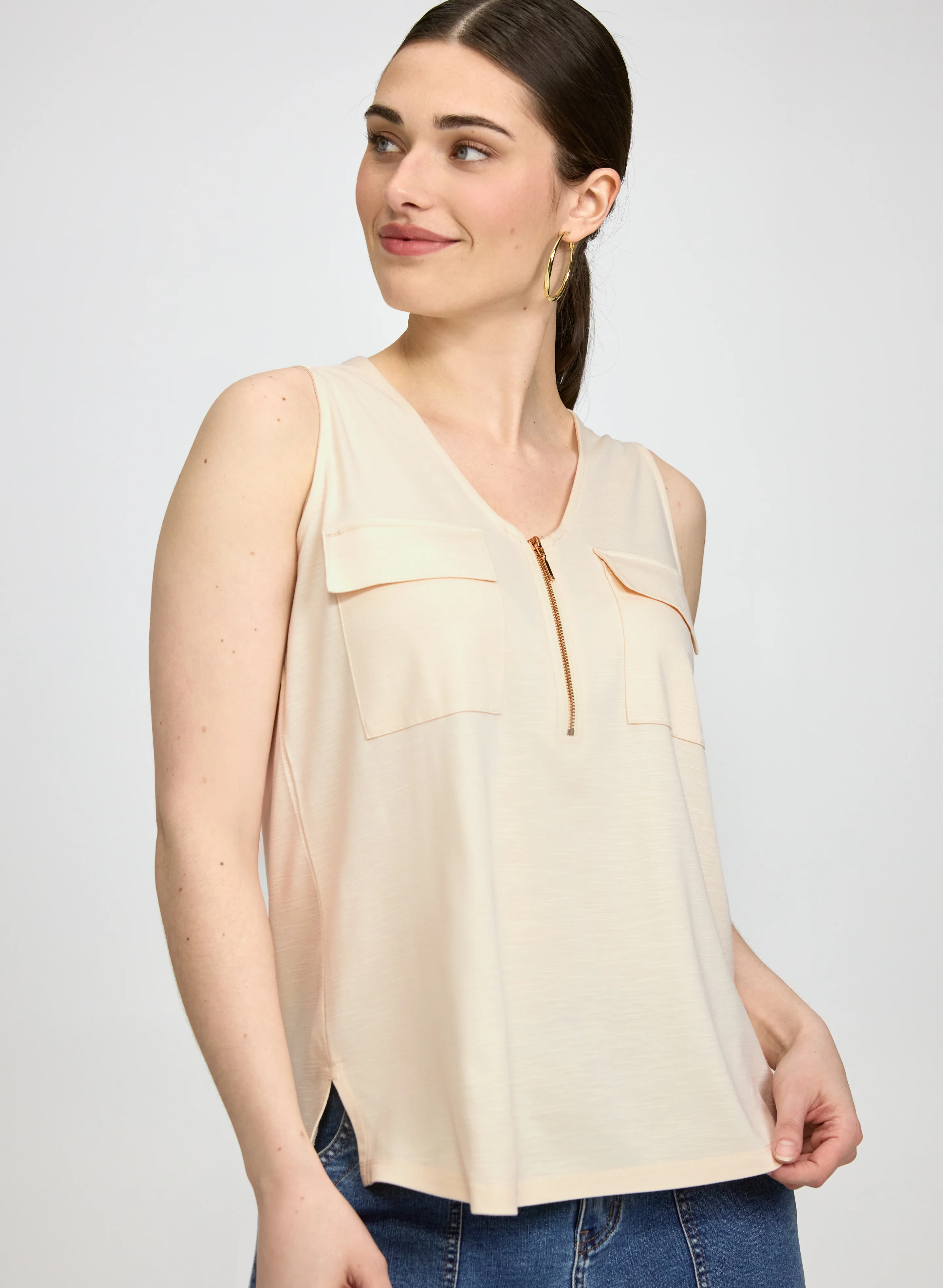 Half-Zip Slub Cami - Image 7