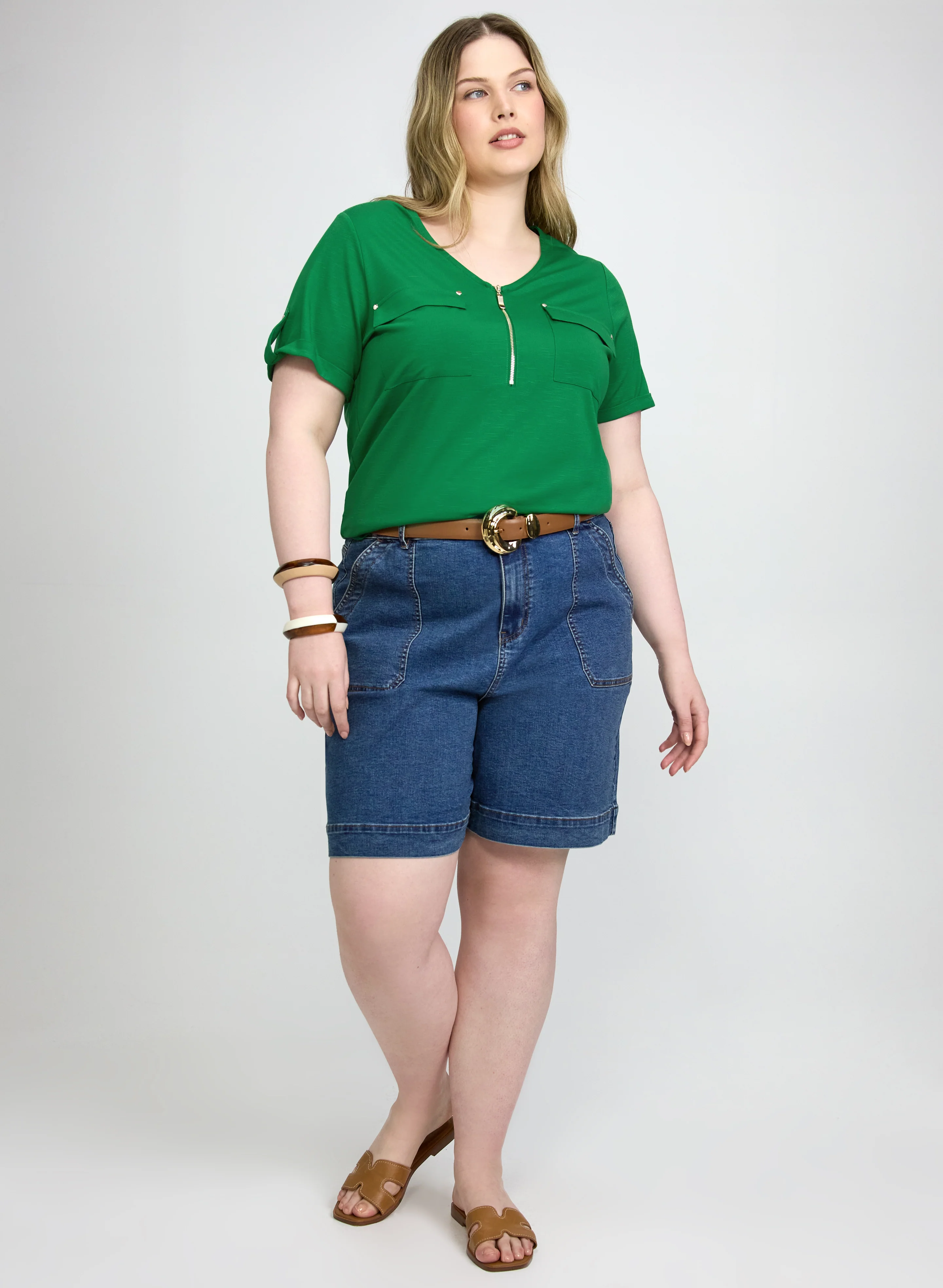 Half-Zip Slub T-Shirt - Image 3