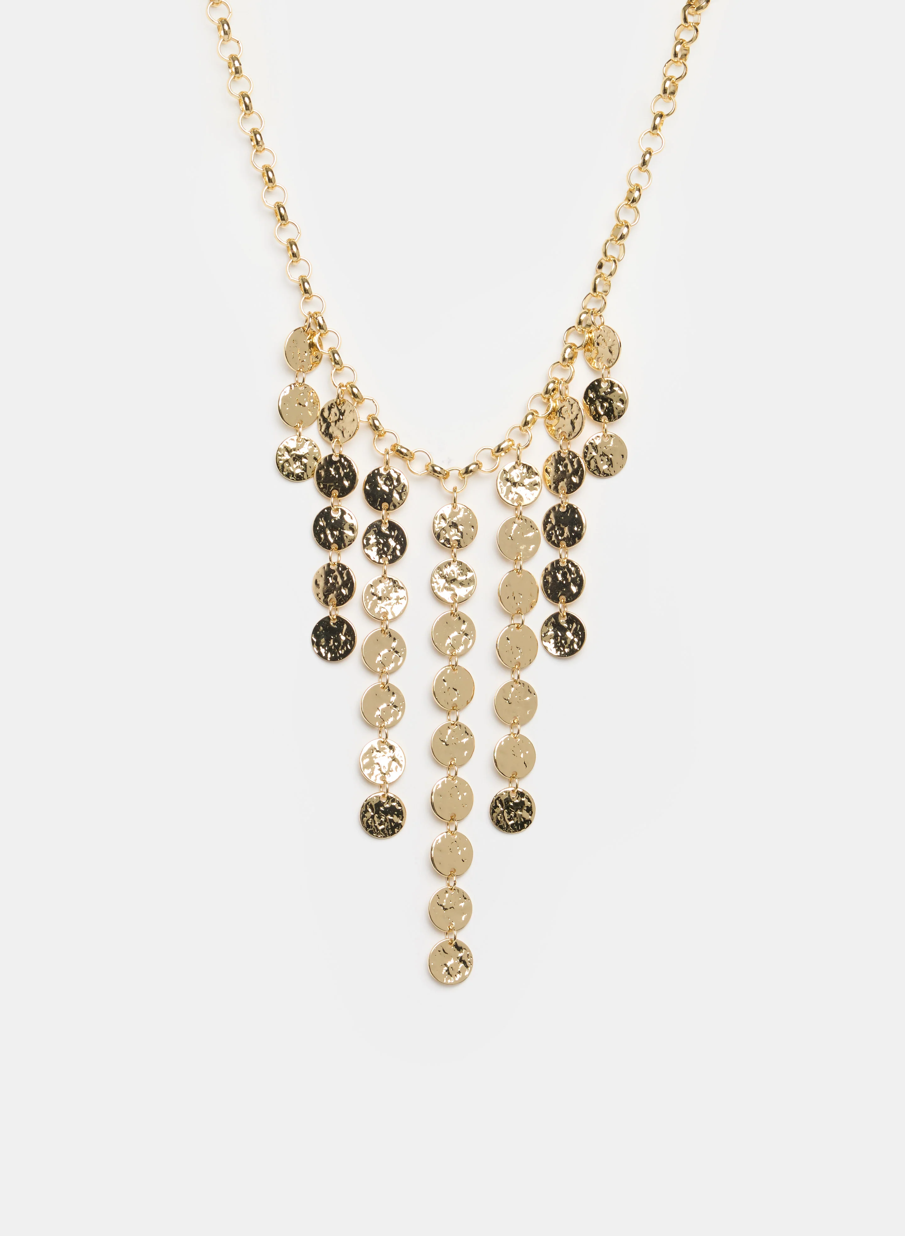 Hammered Disc Necklace