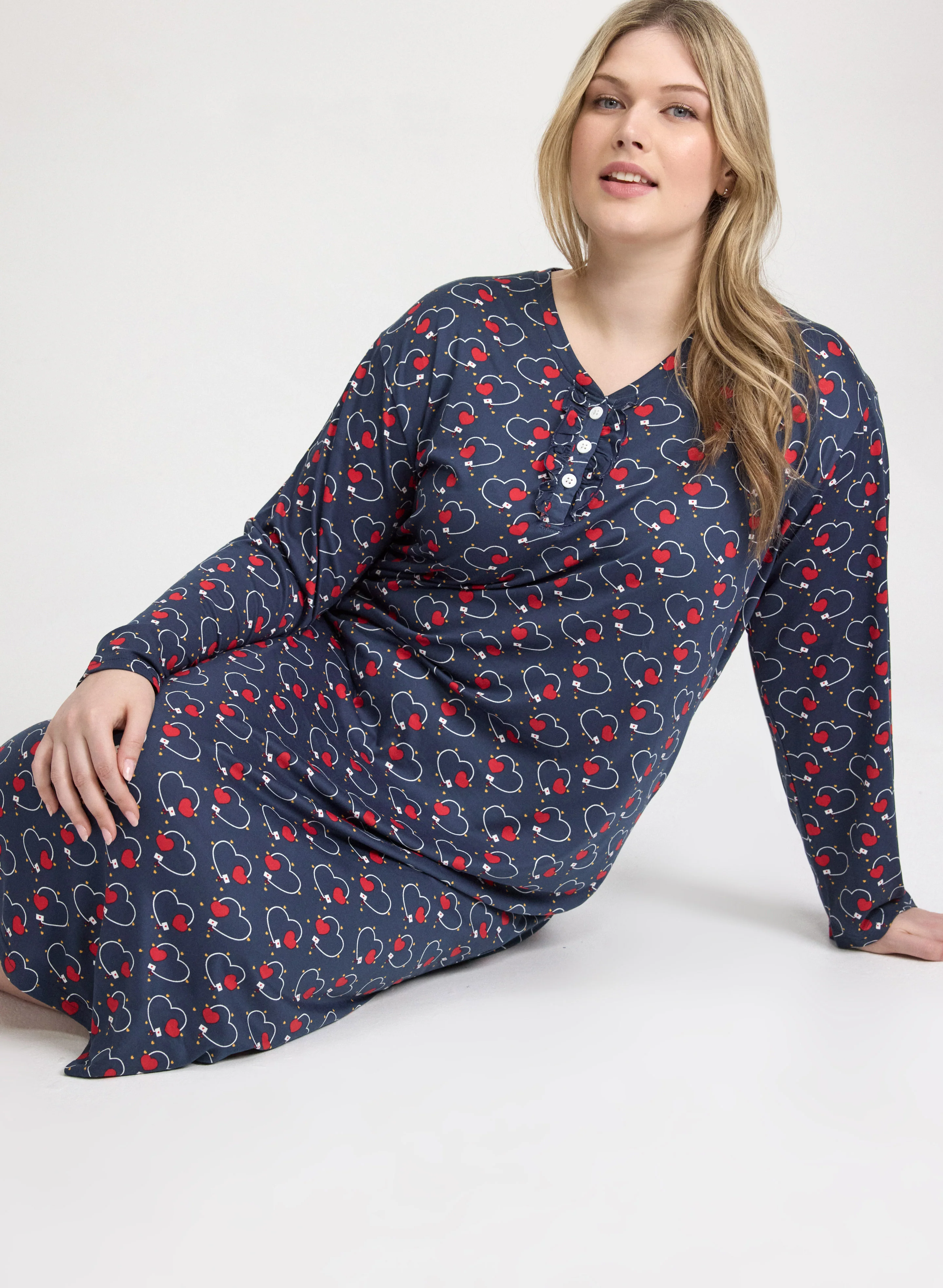 Heart Print Nightgown - Image 2