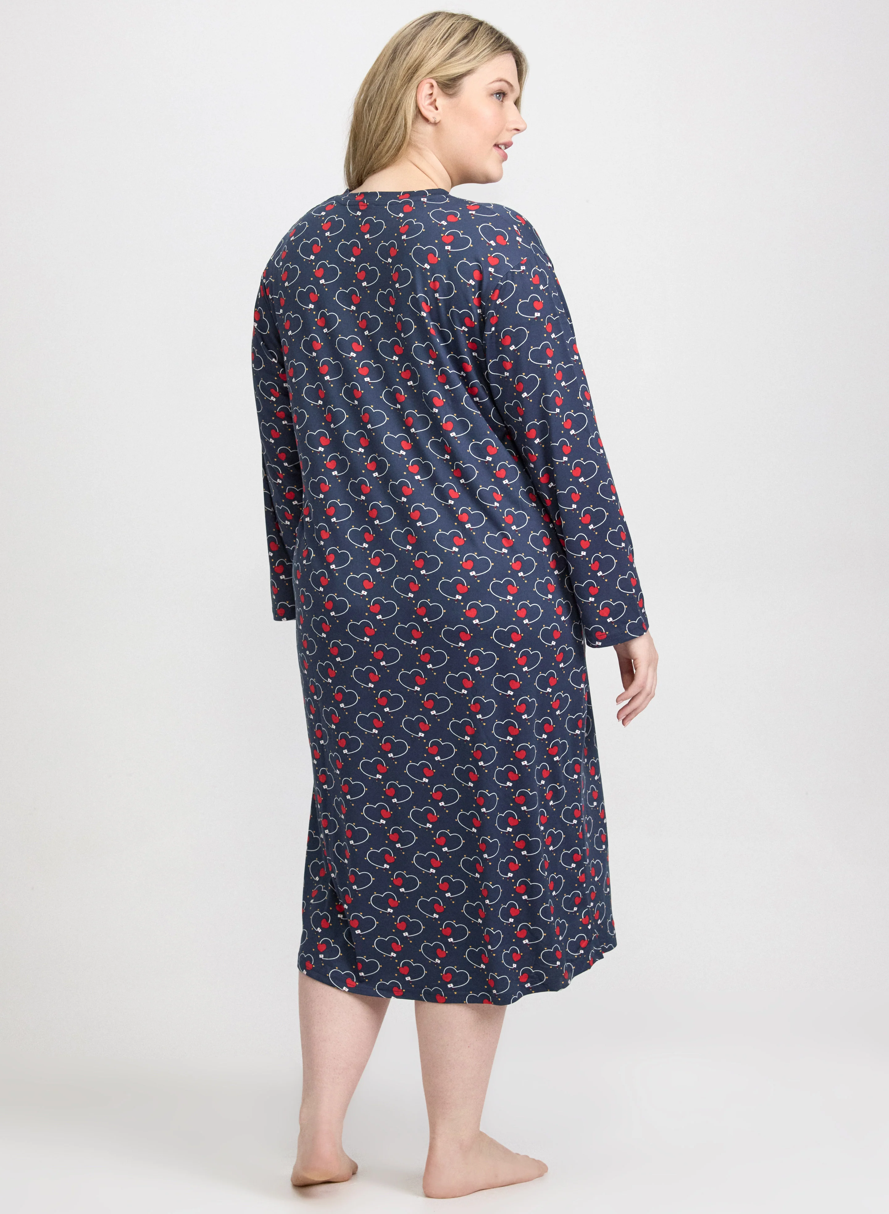 Heart Print Nightgown - Image 4