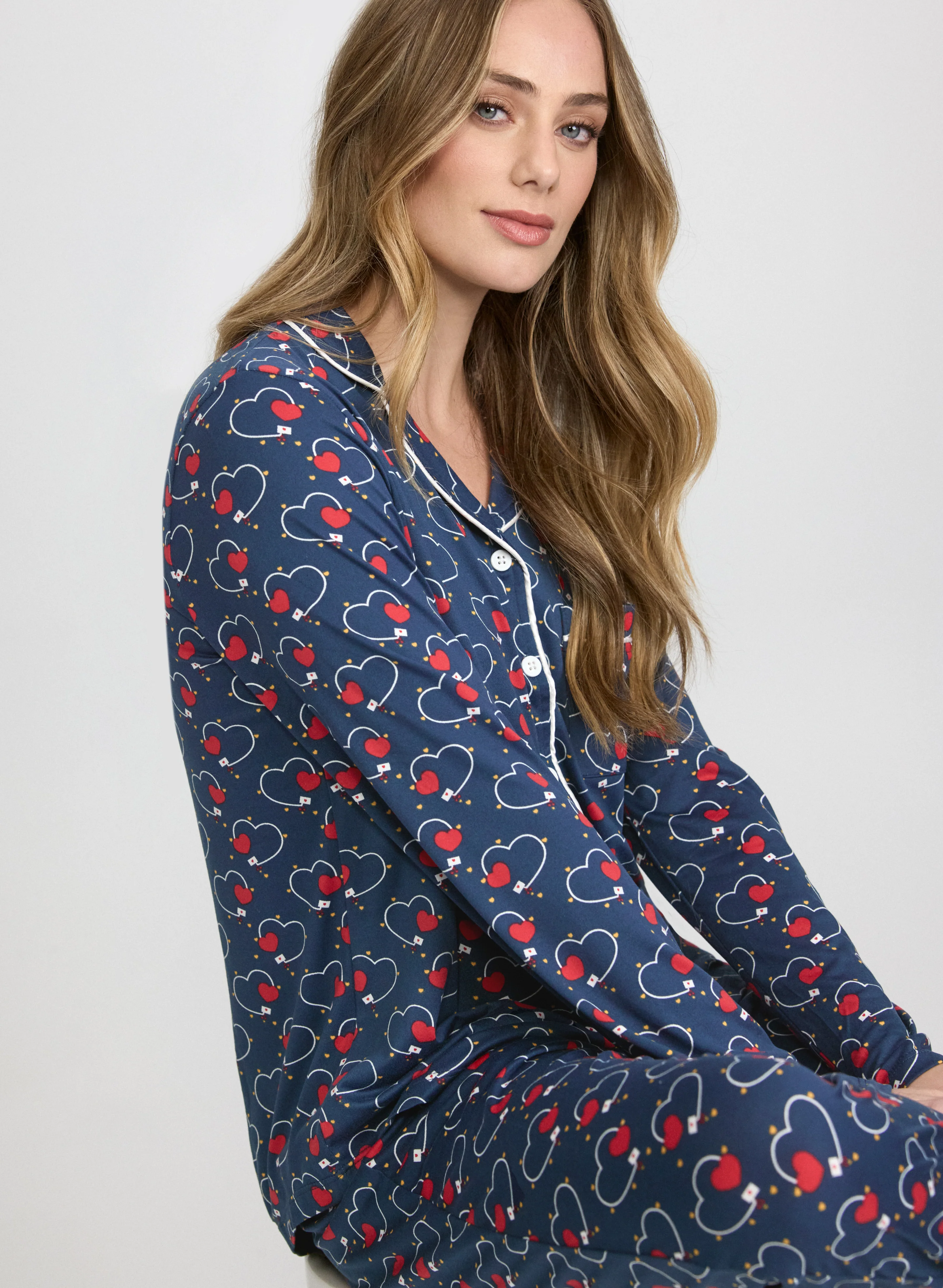 Heart Print Pyjama Set - Image 2