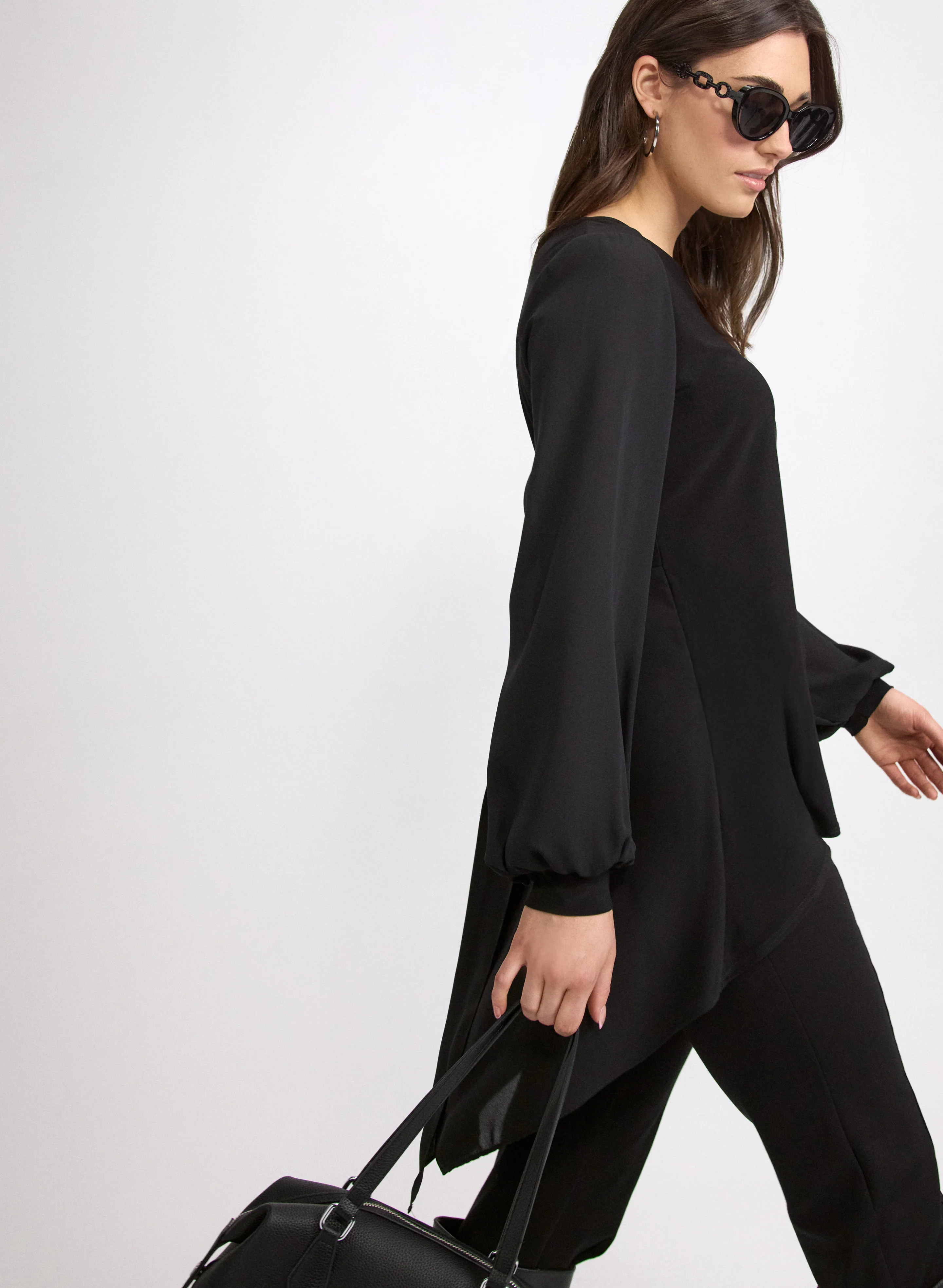 High-Low Chiffon Hem Top - Image 2
