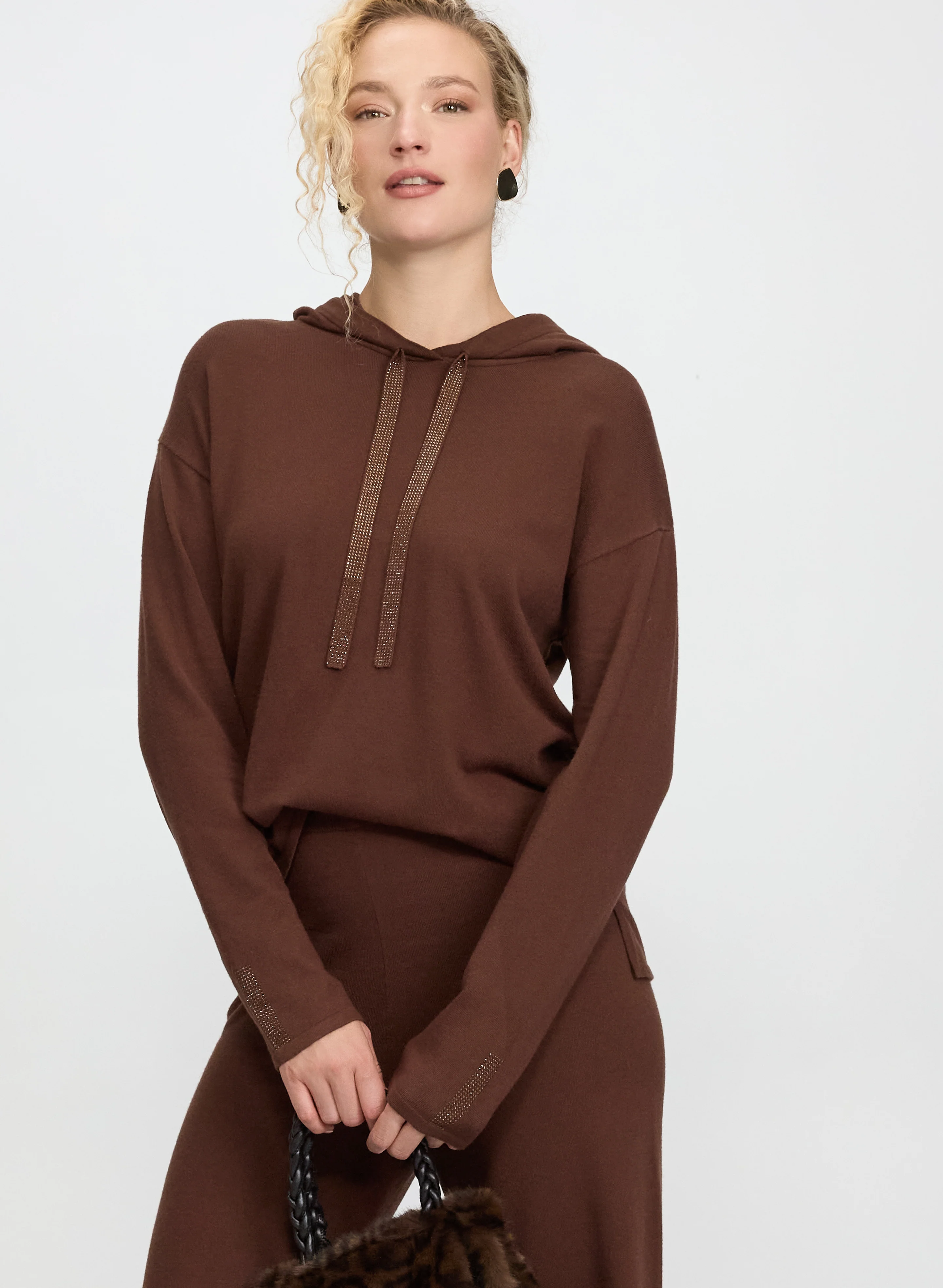 Hooded Knit Pullover