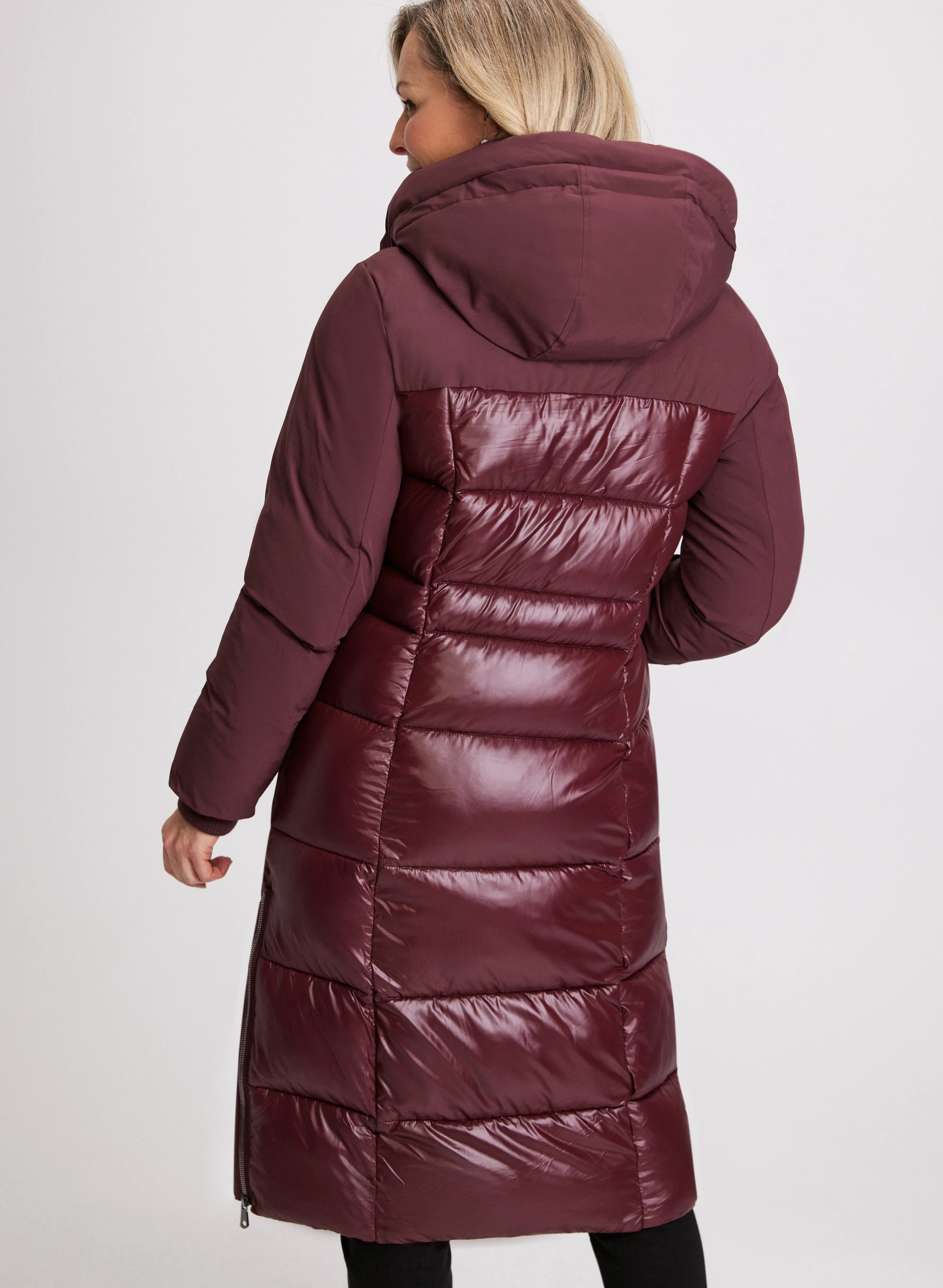 Mixed Puffer Coat - Image 4