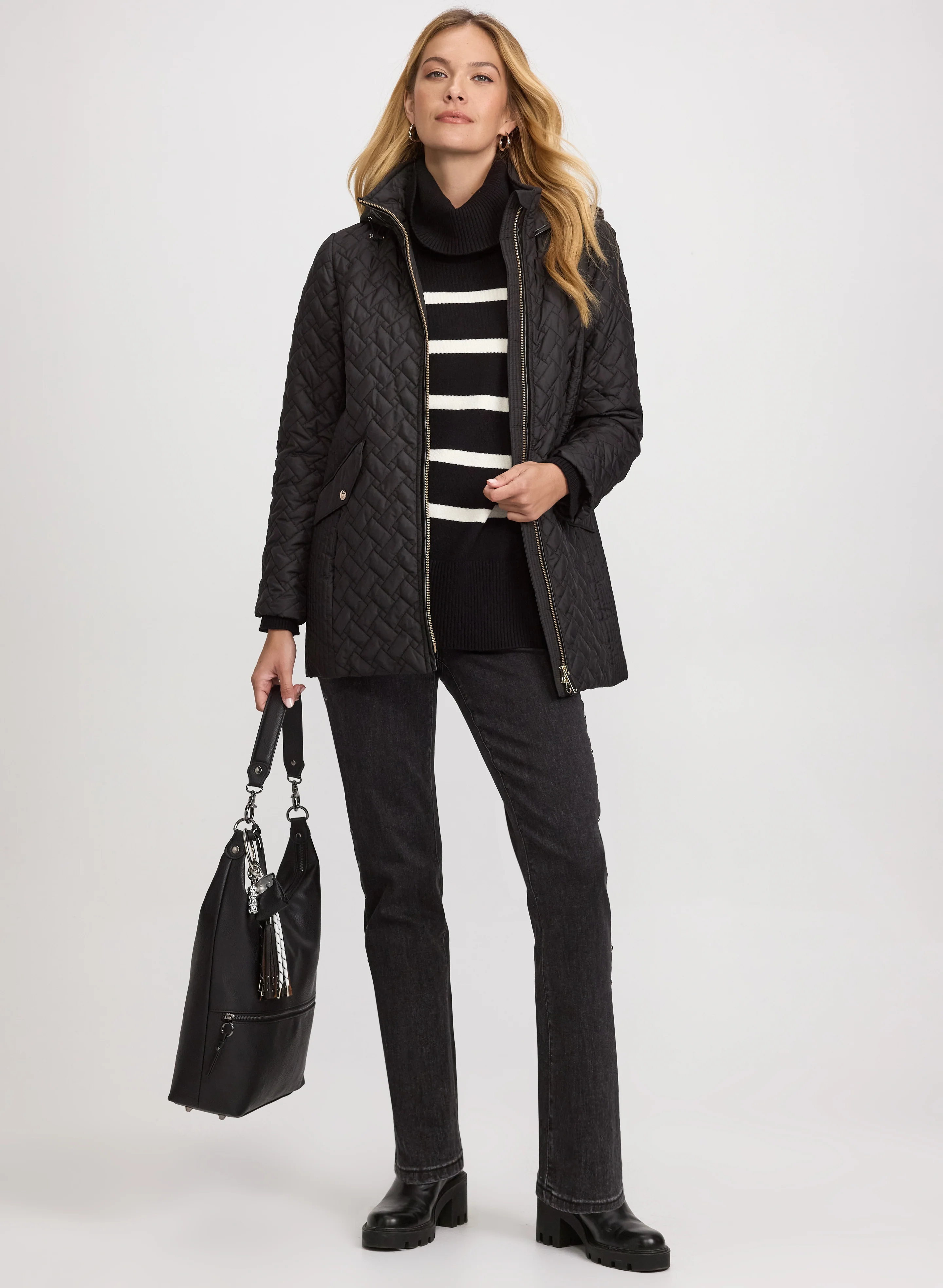 Hooded Quilted Coat - Image 3