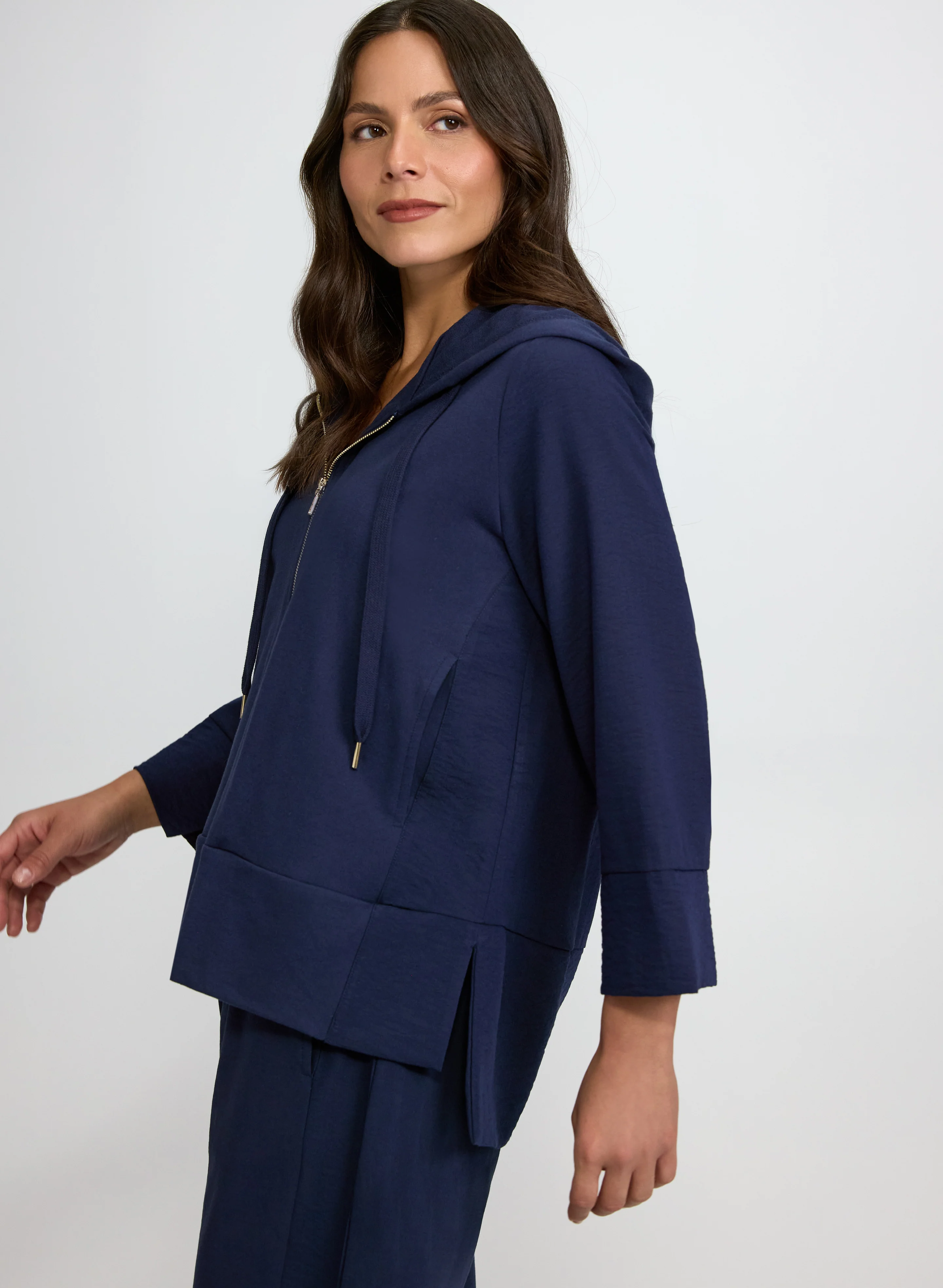 Hooded Zip Front Top - Image 4