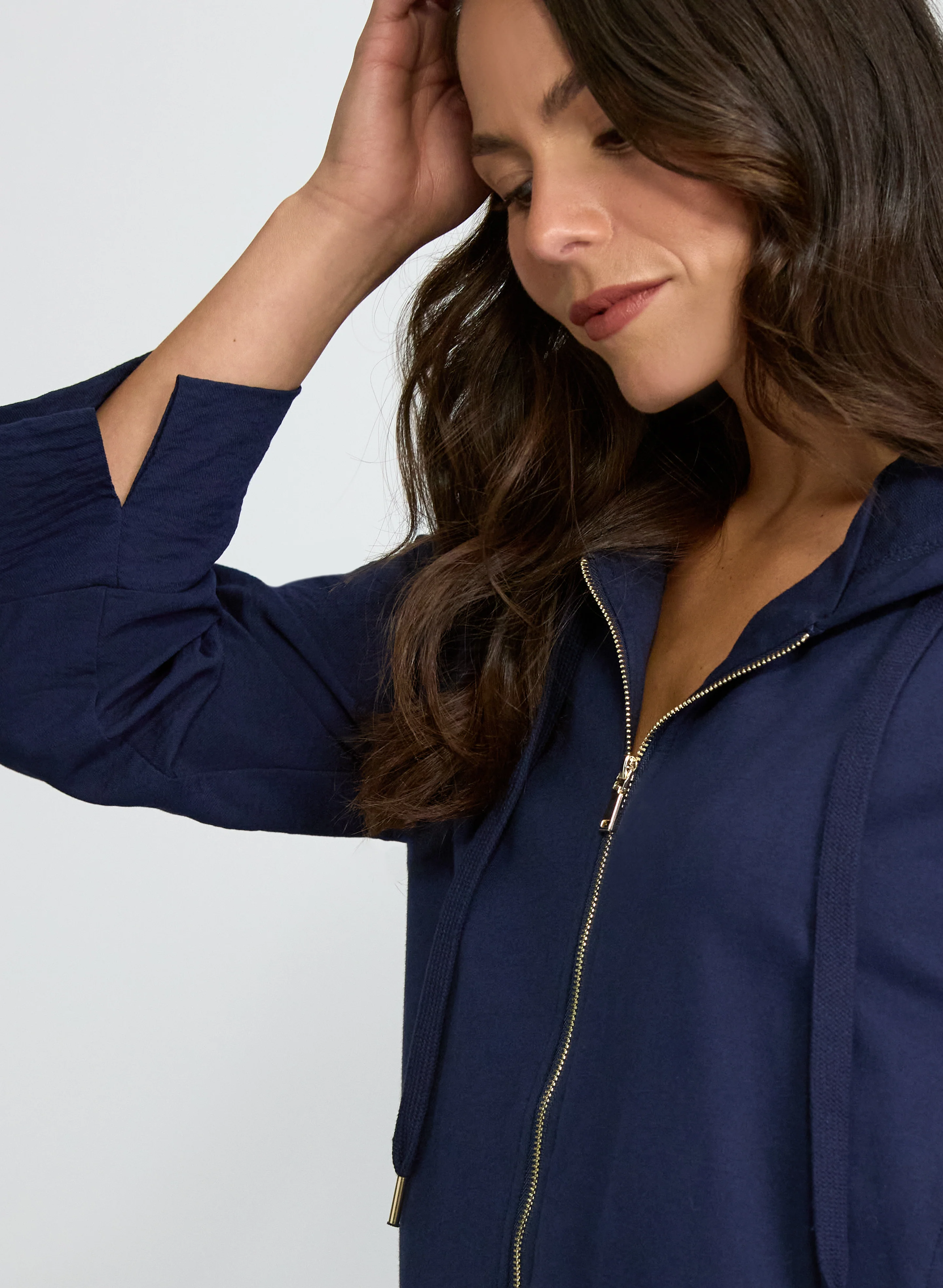Hooded Zip Front Top - Image 6