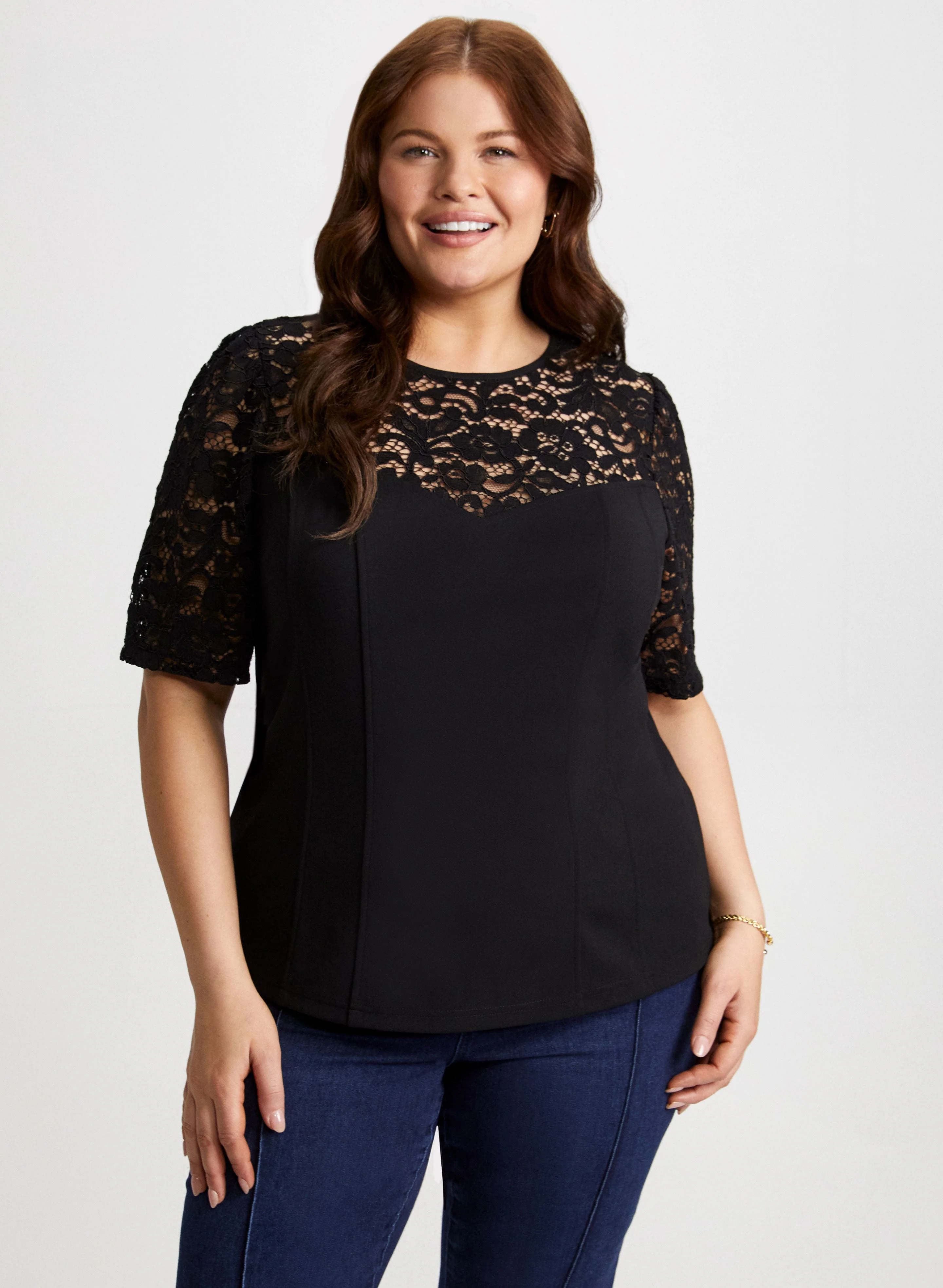 Illusion Neck Corset-Style Top - Image 5