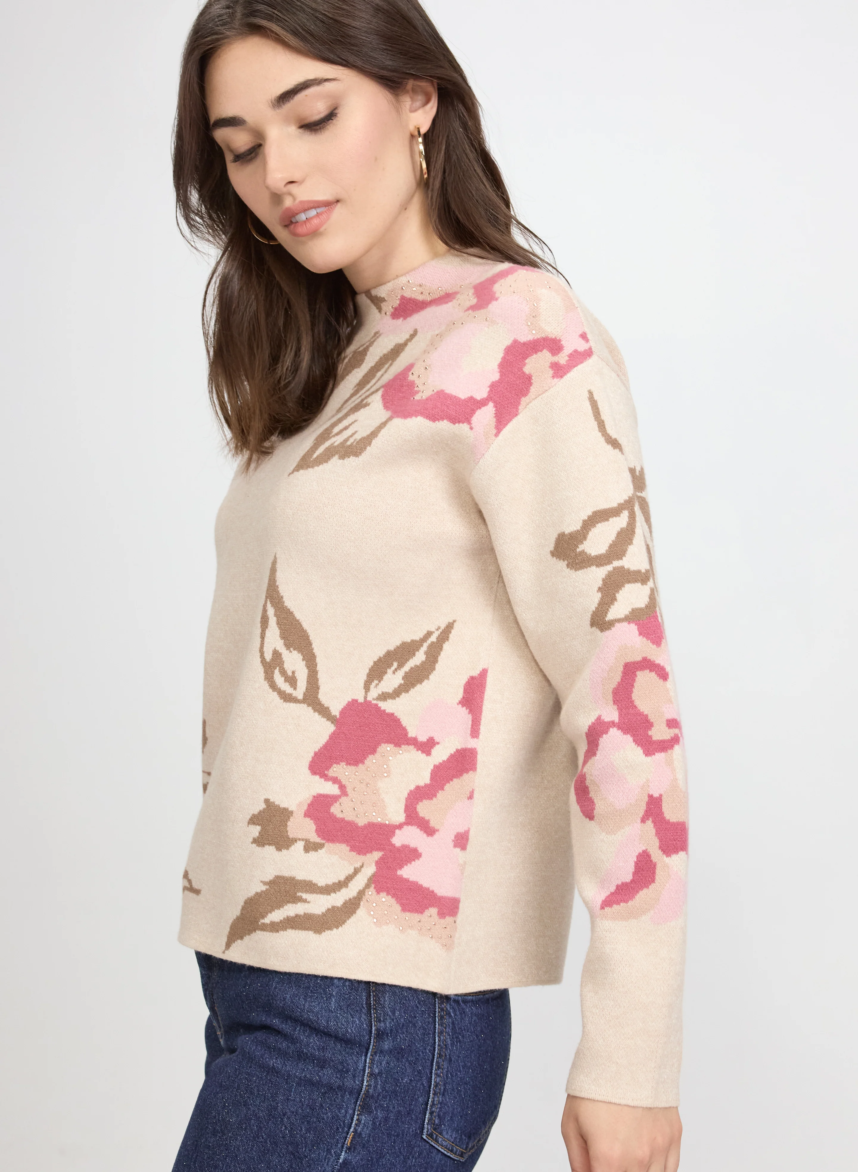 Jacquard Floral Pullover - Image 5