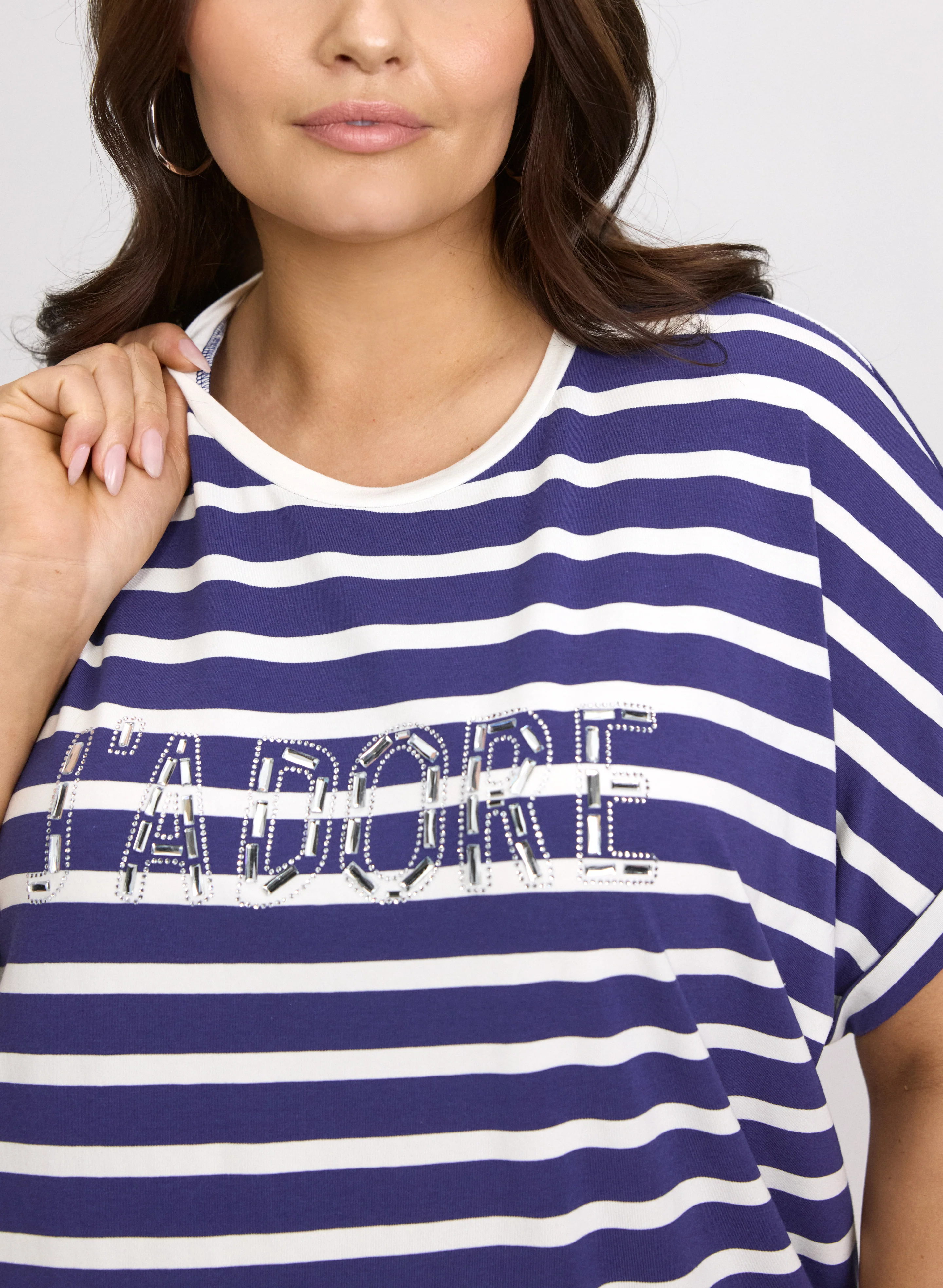 'J'Adore' Stripe T-Shirt - Image 2