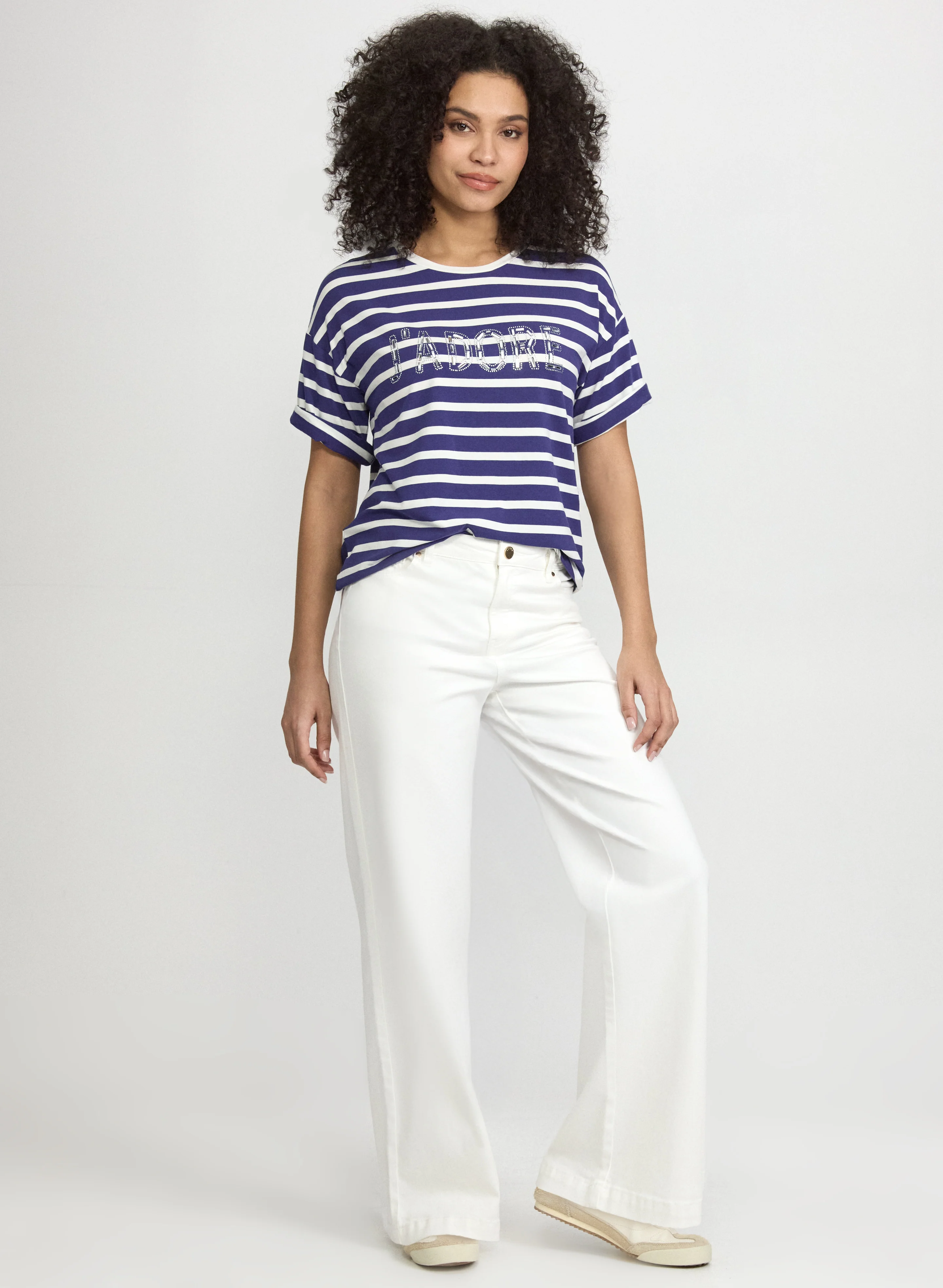 'J'Adore' Stripe T-Shirt - Image 3