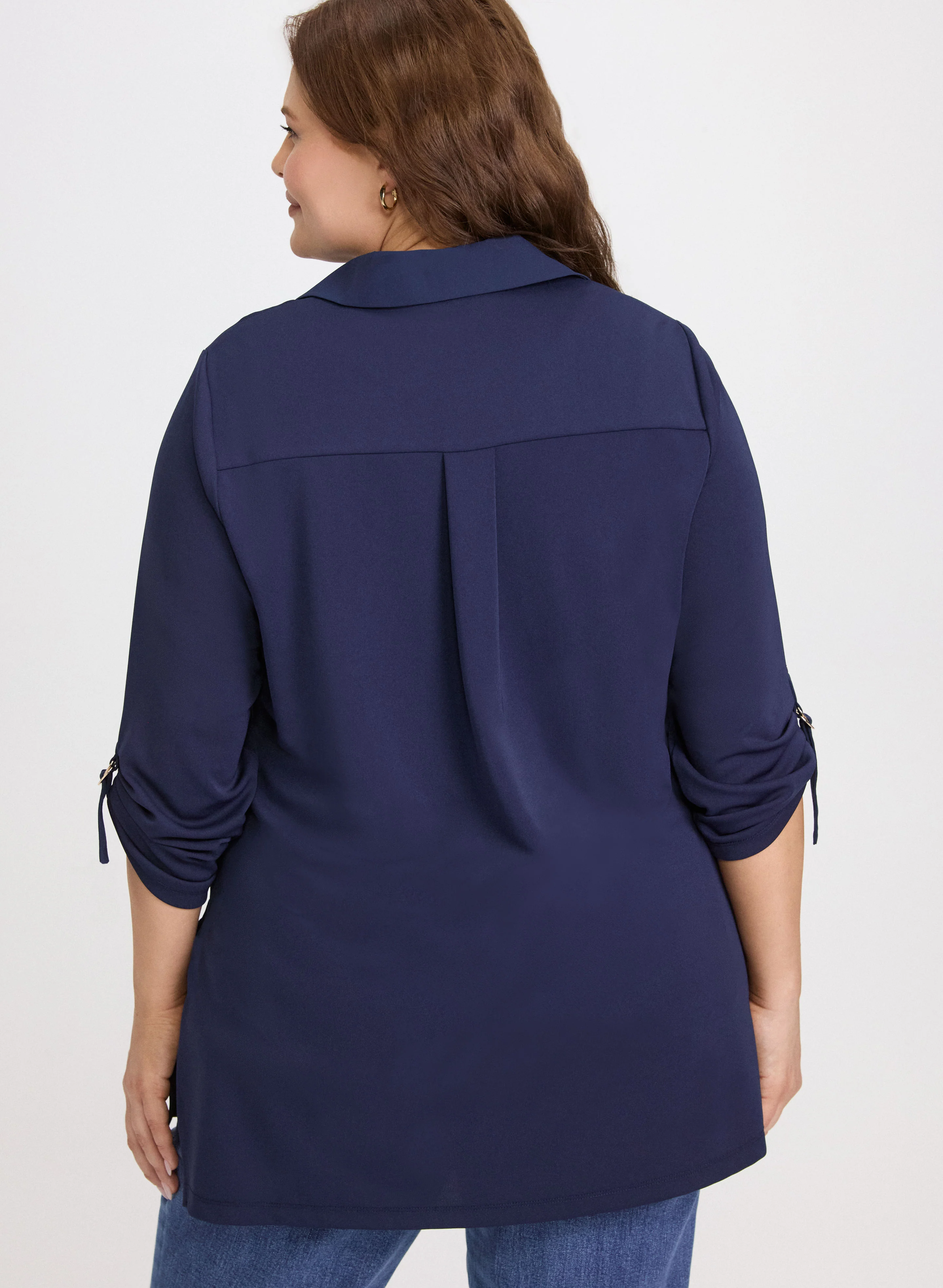 Jersey Button-Down Blouse - Image 4