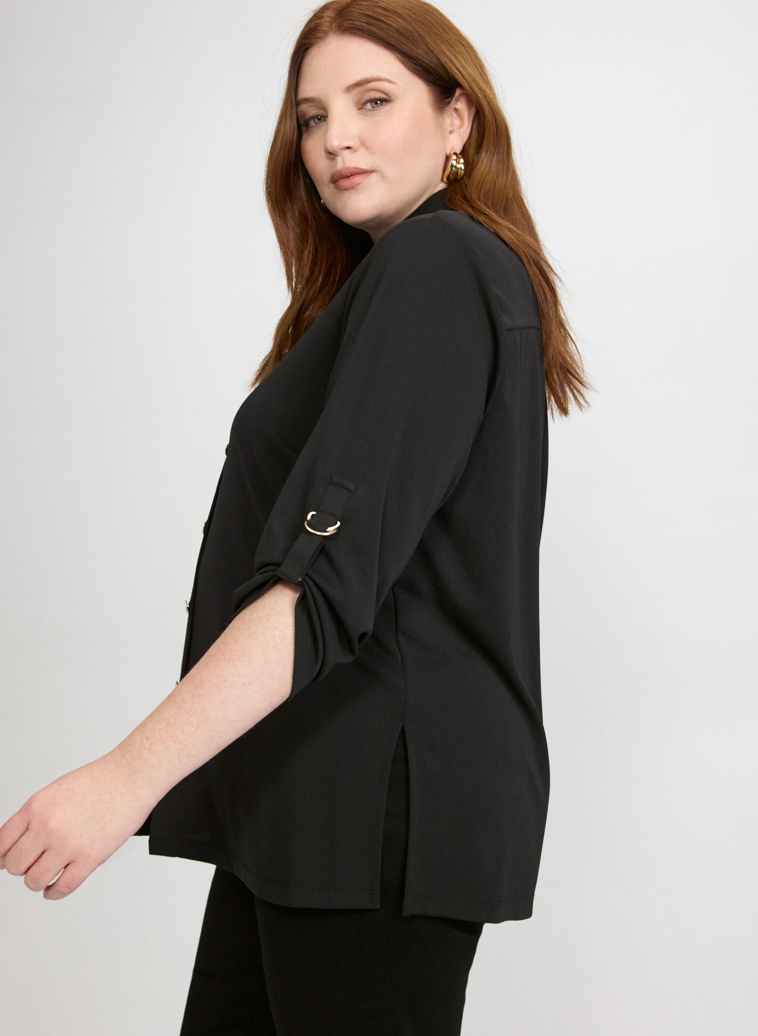 Jersey Button-Down Top - Image 2
