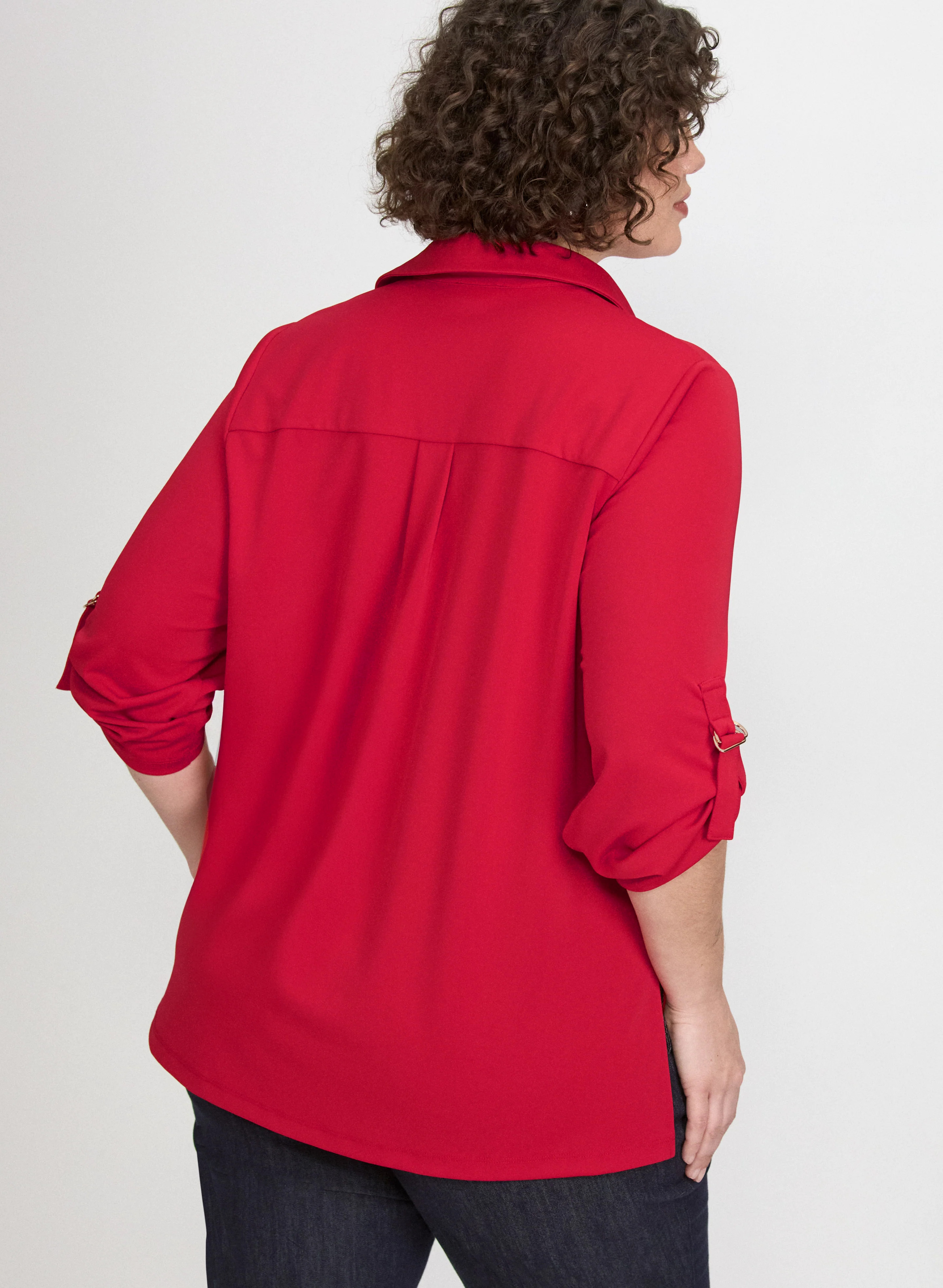 Jersey Button-Down Top - Image 5