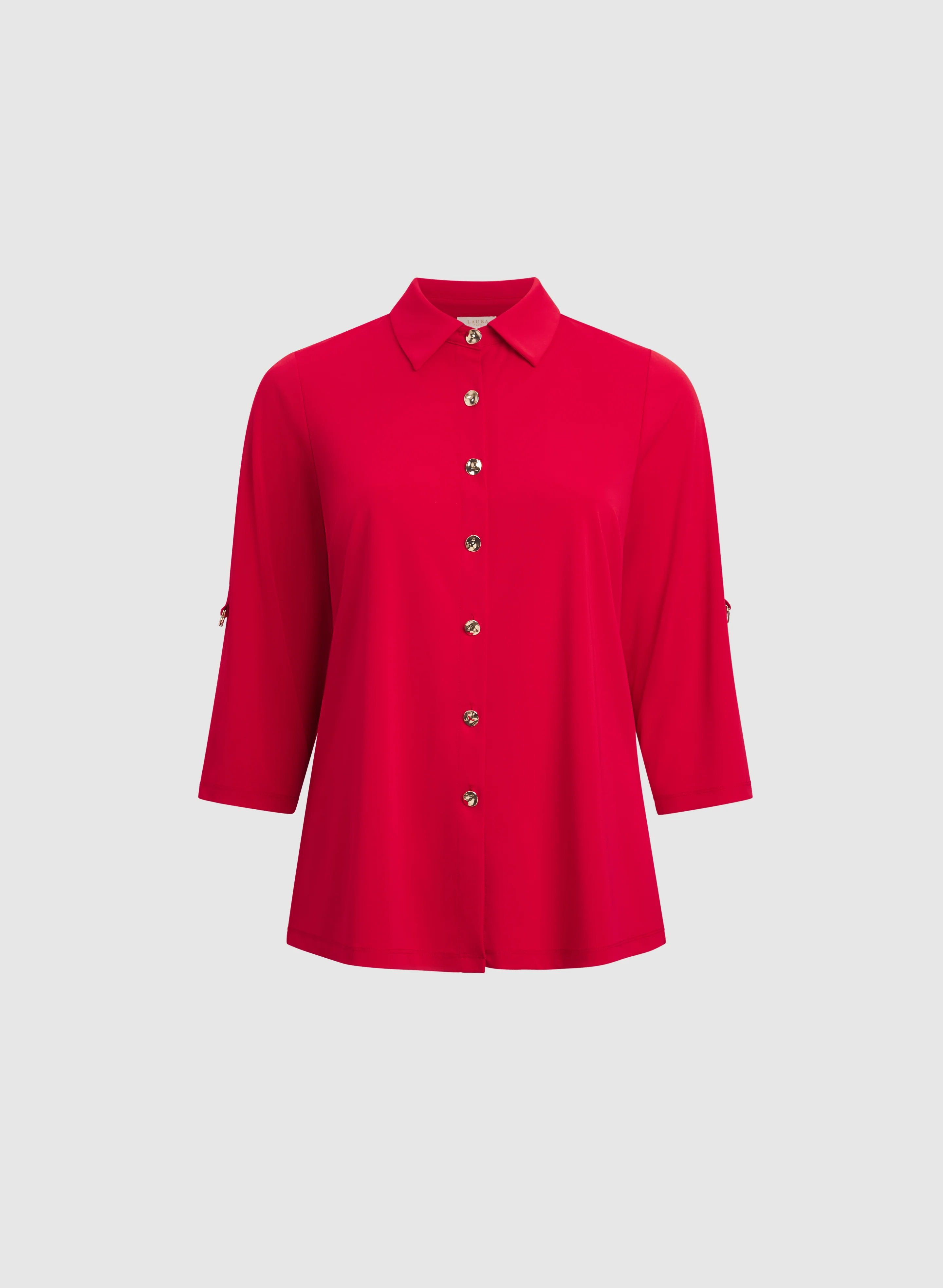 Jersey Button-Down Top - Image 6