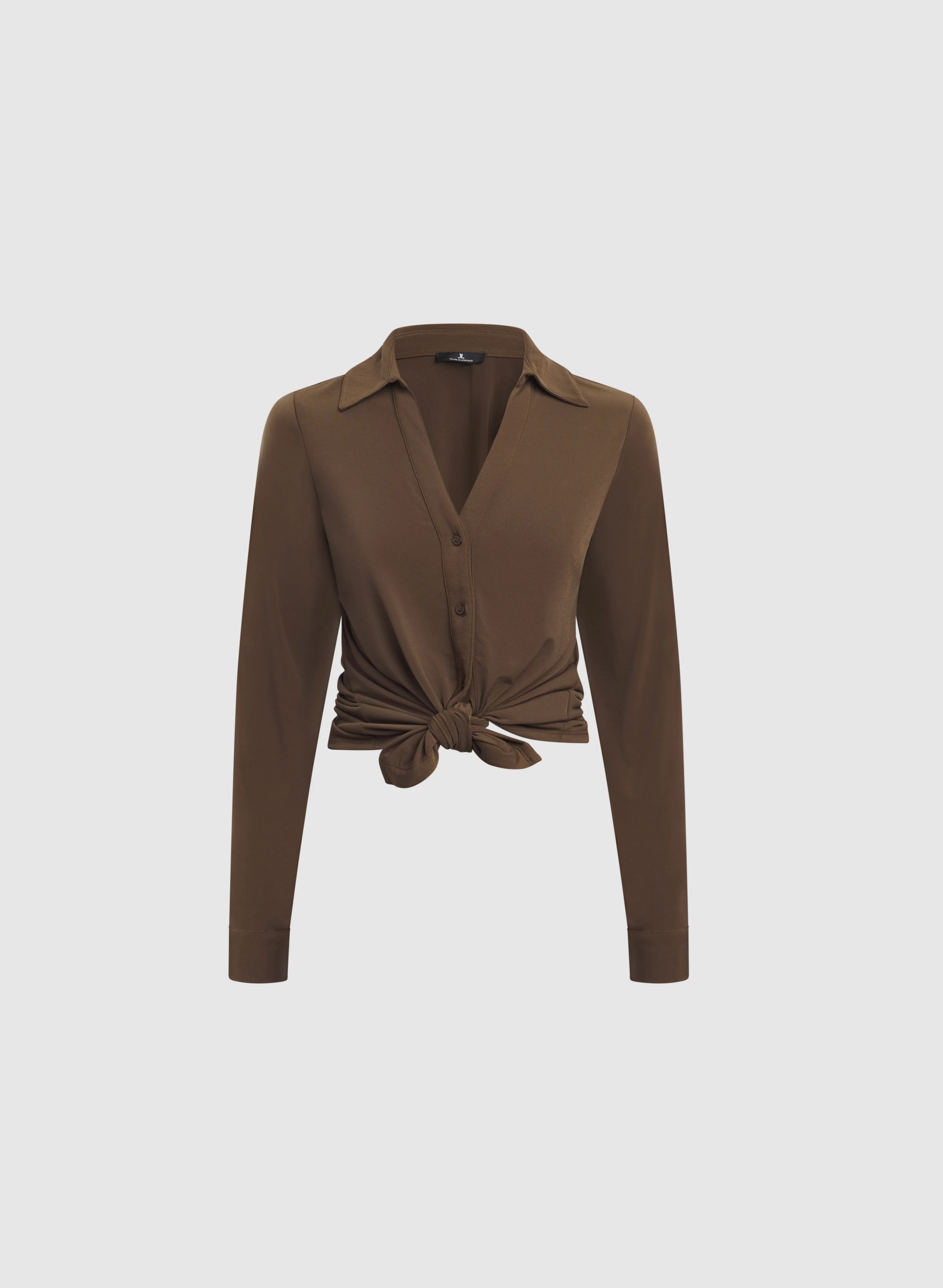 Jersey Button-Down Top - Image 9