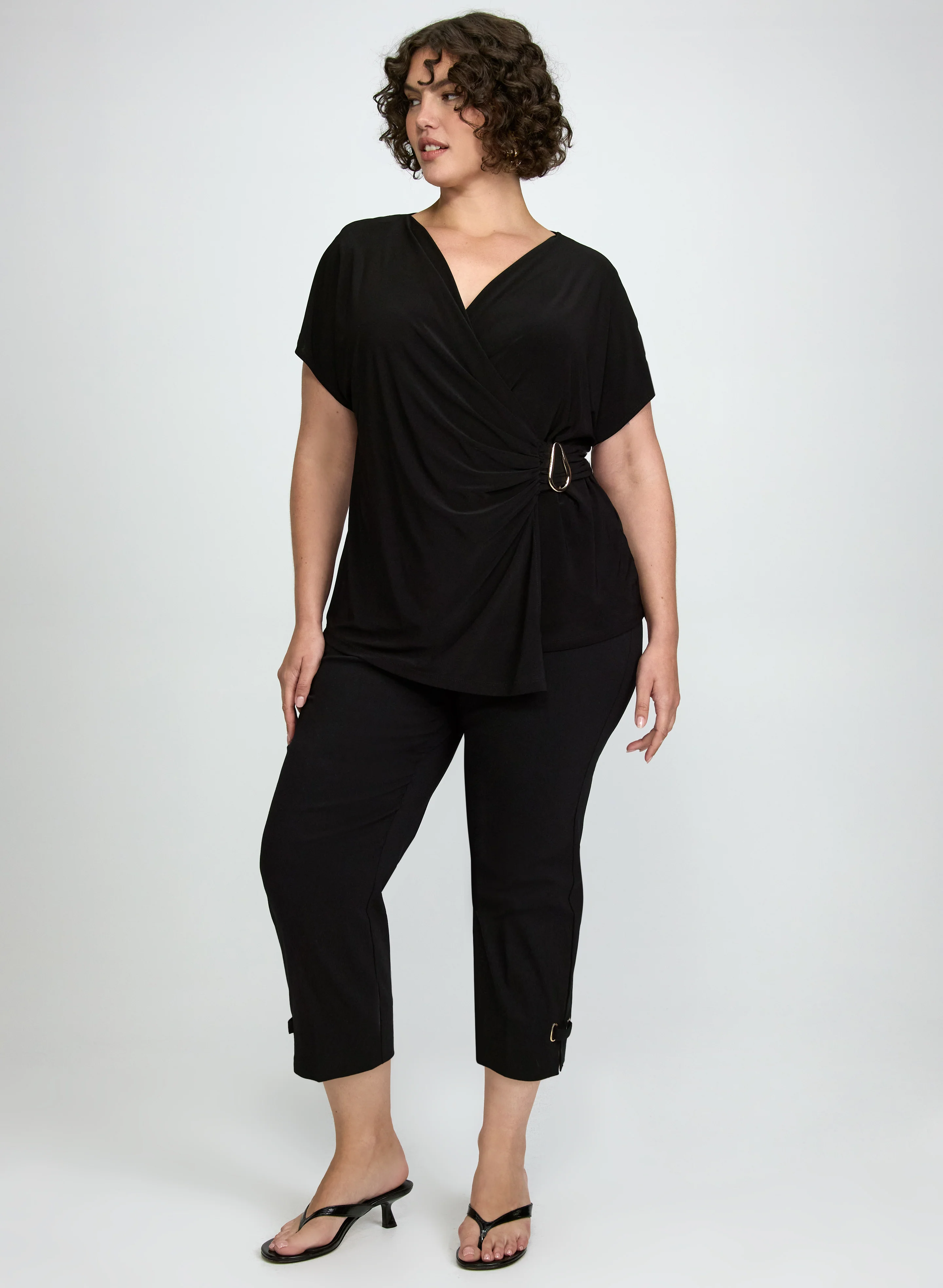 Jersey Faux-Wrap Top - Image 3