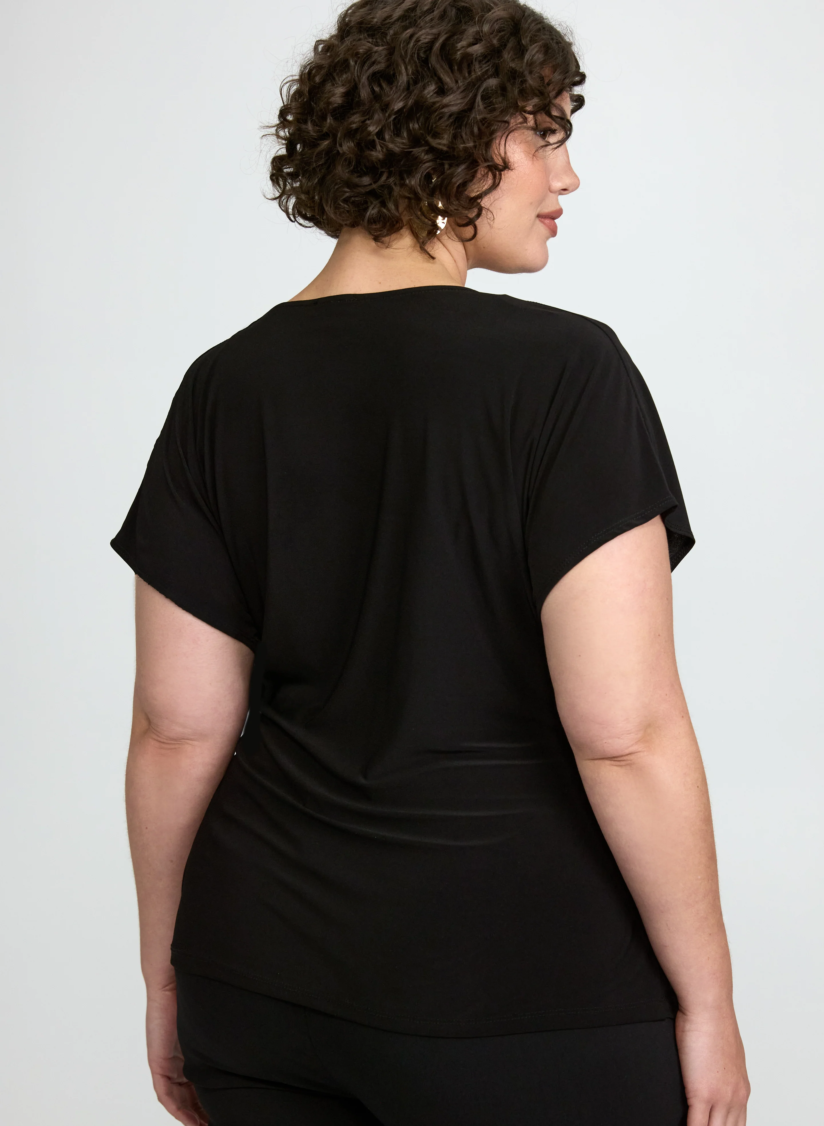 Jersey Faux-Wrap Top - Image 4