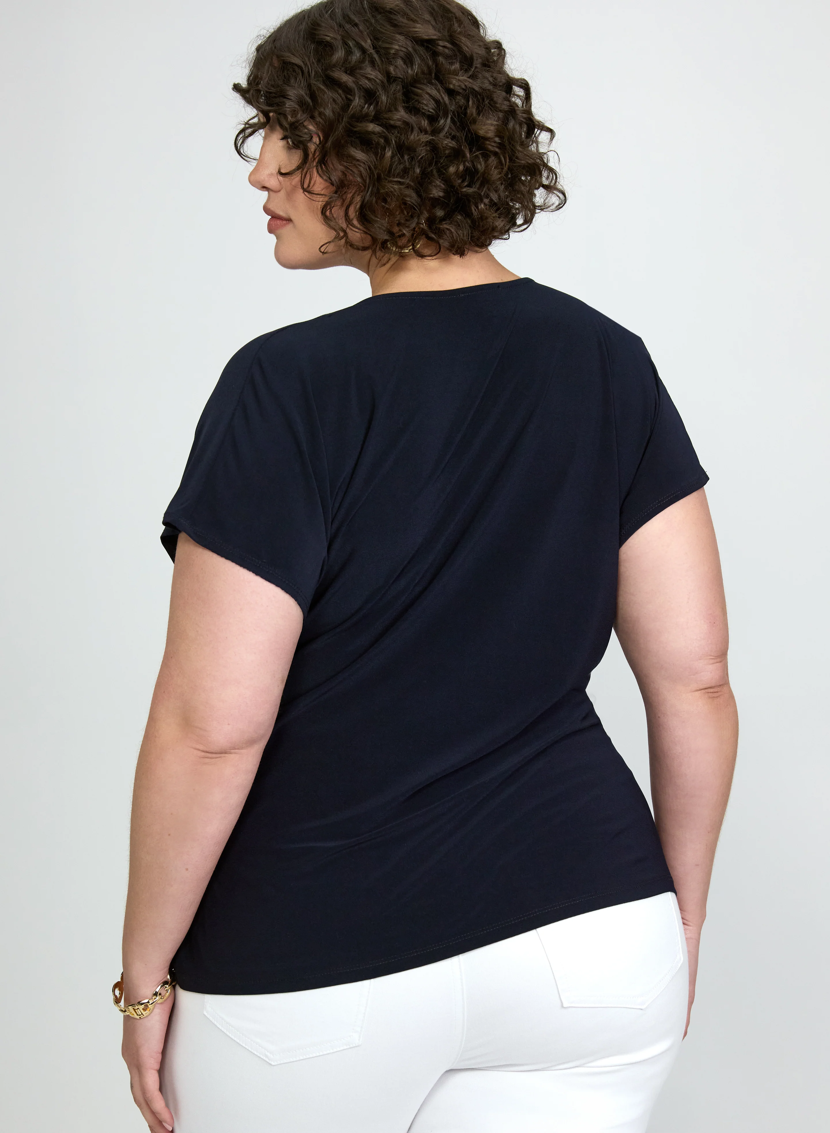 Jersey Faux-Wrap Top - Image 4