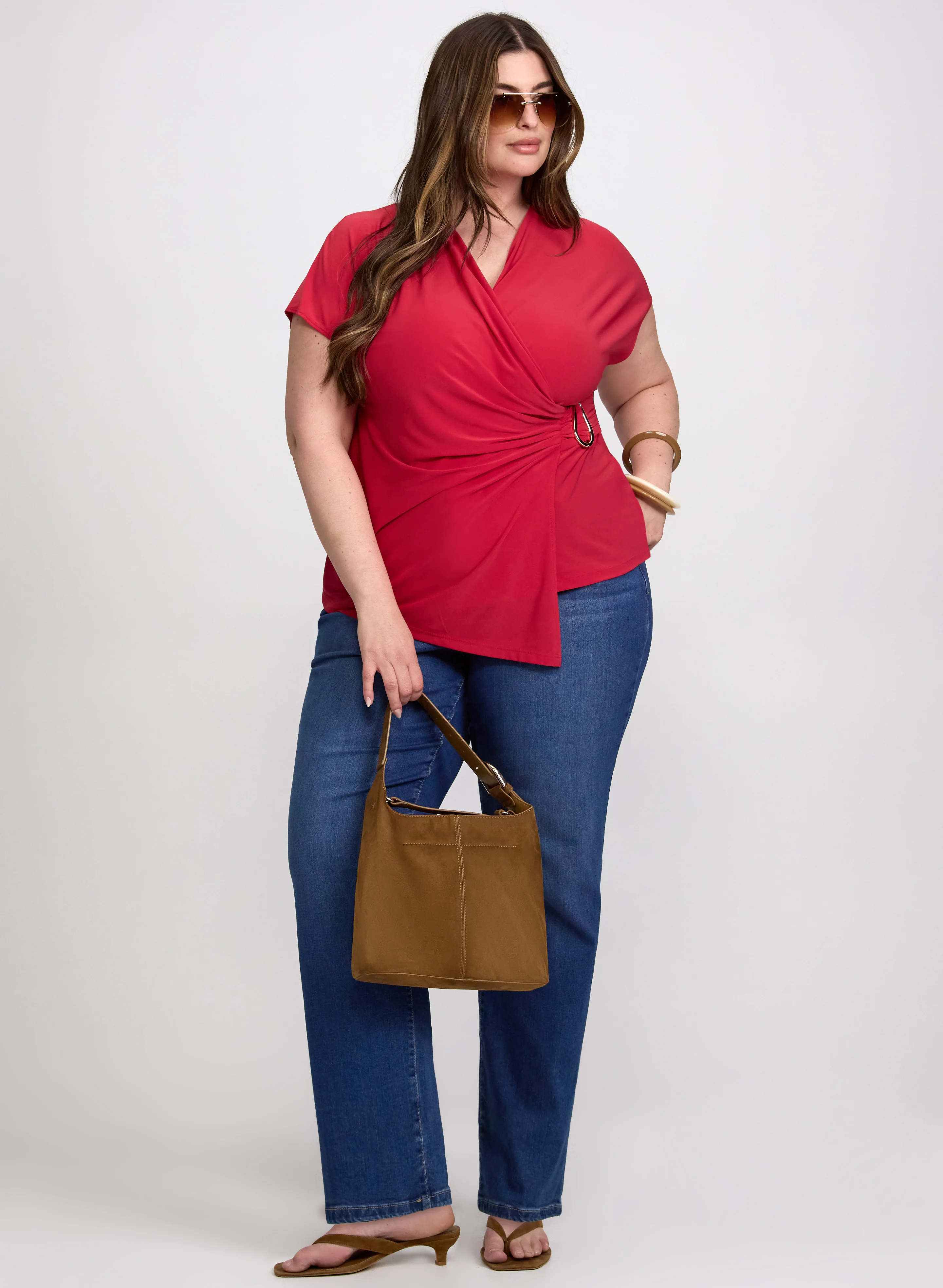 Jersey Faux-Wrap Top - Image 3