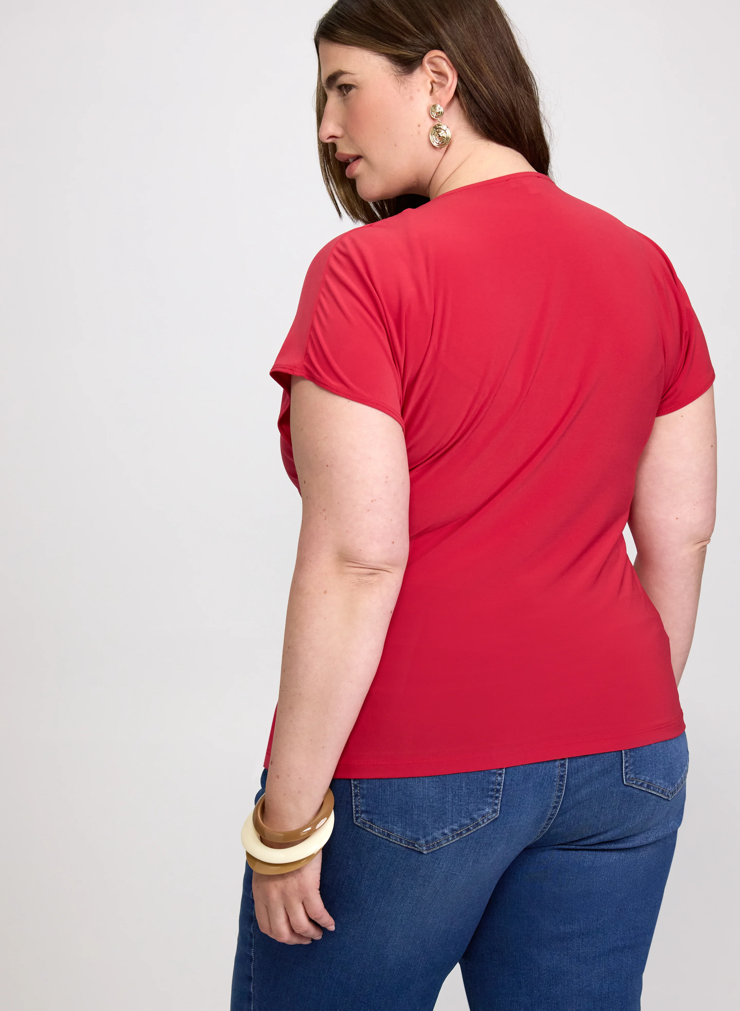 Jersey Faux-Wrap Top - Image 5