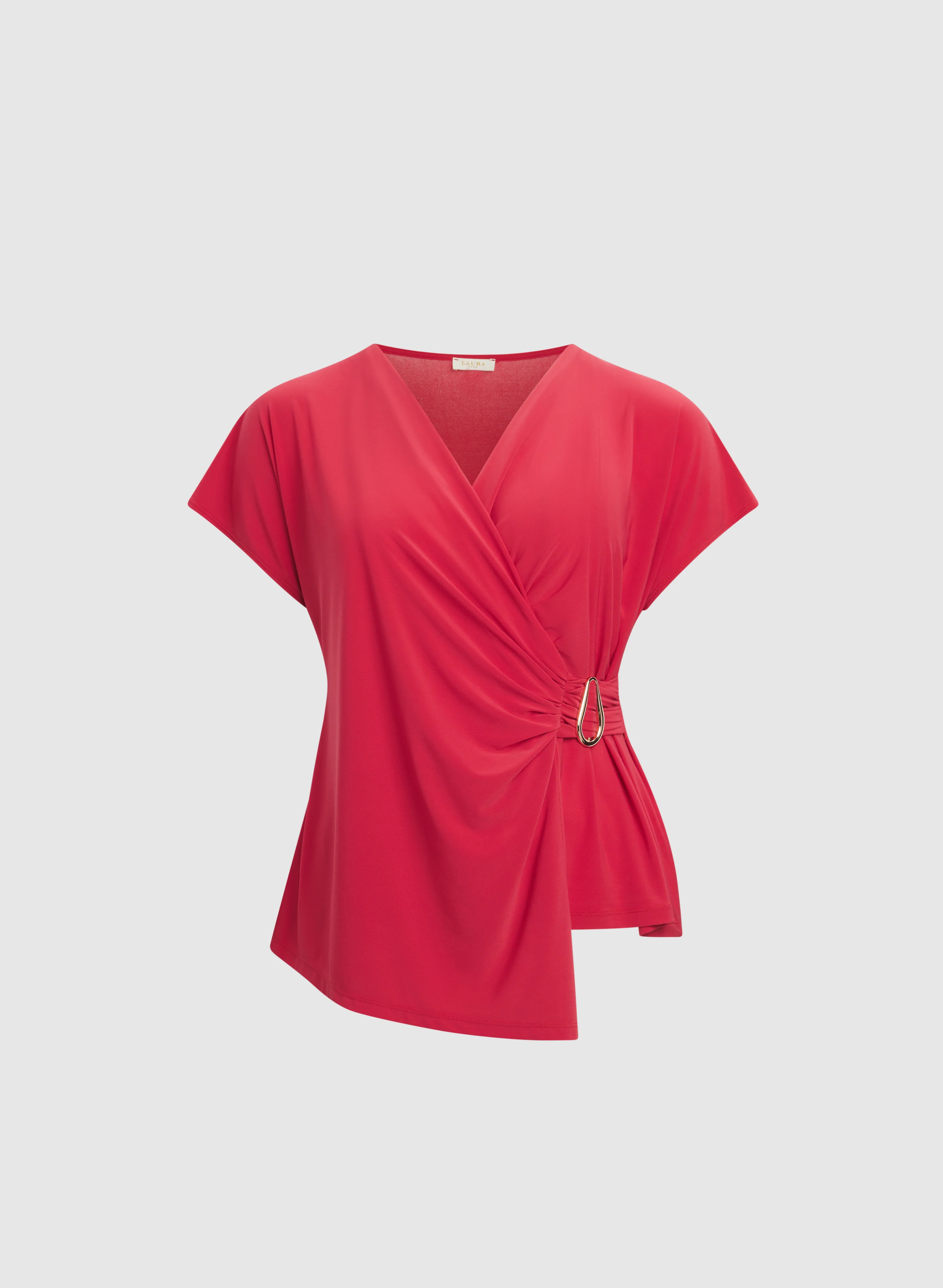 Jersey Faux-Wrap Top - Image 6