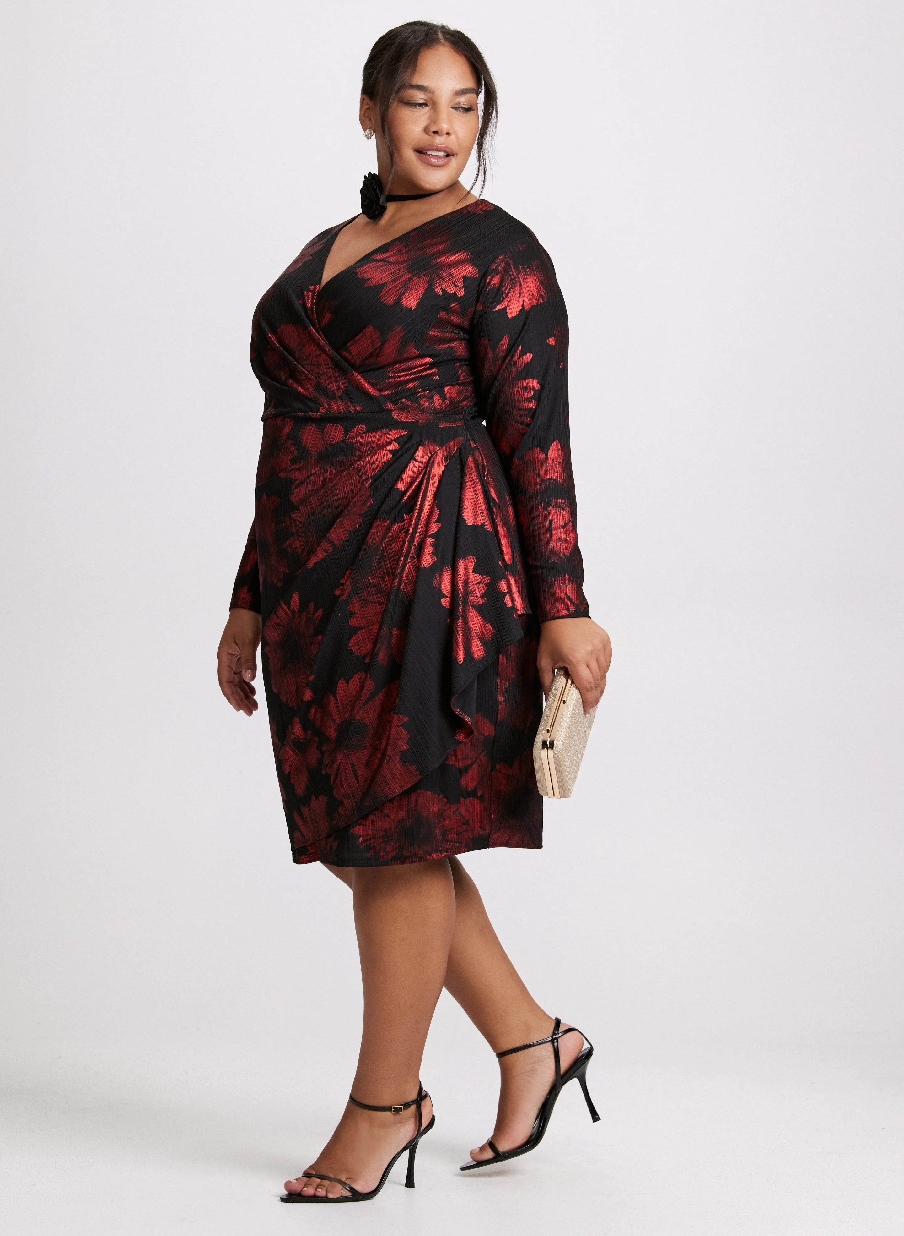 Jersey Poppy Print Dress - Image 8