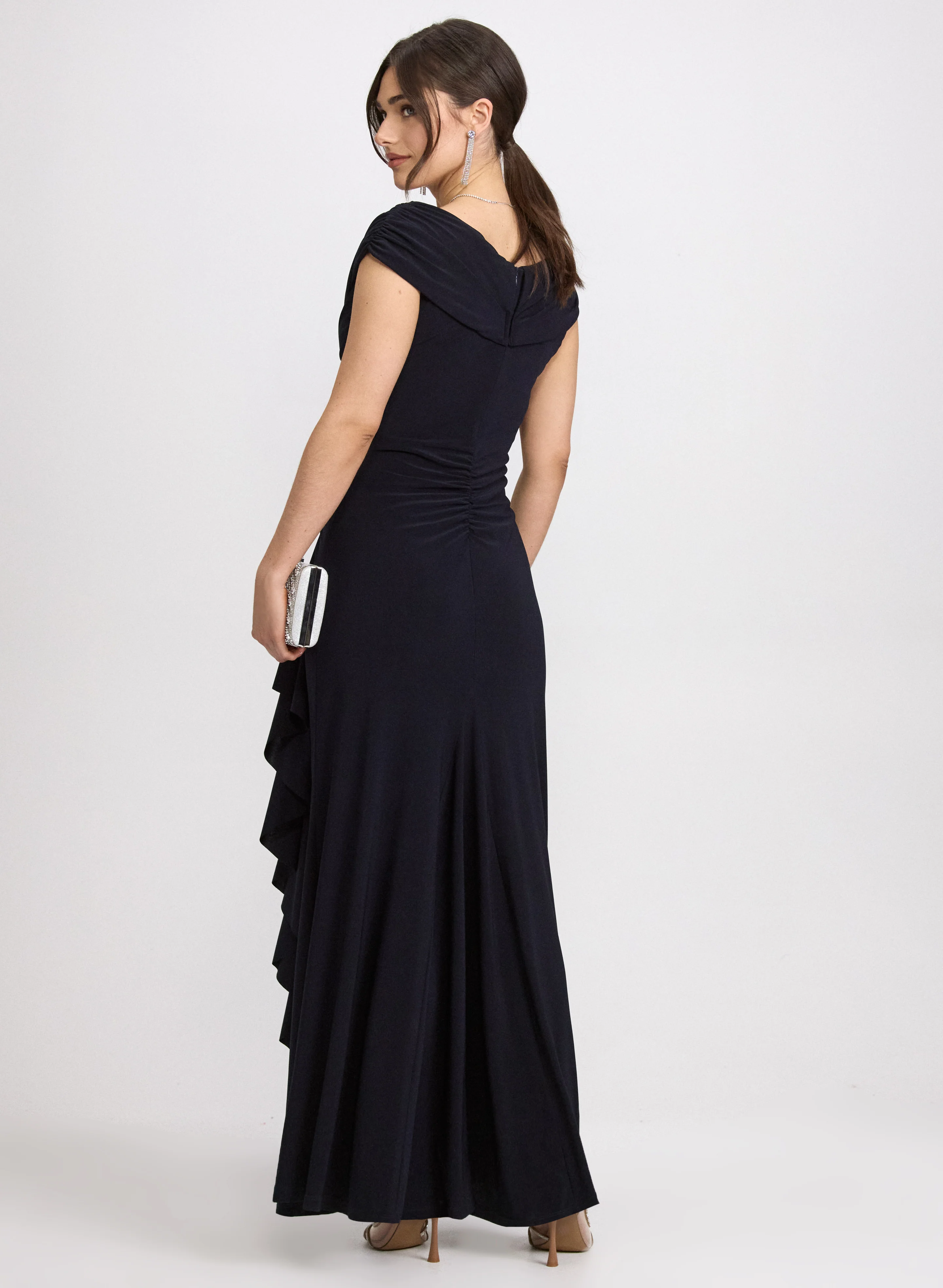 Jersey Waterfall Ruffle Dress - Image 2