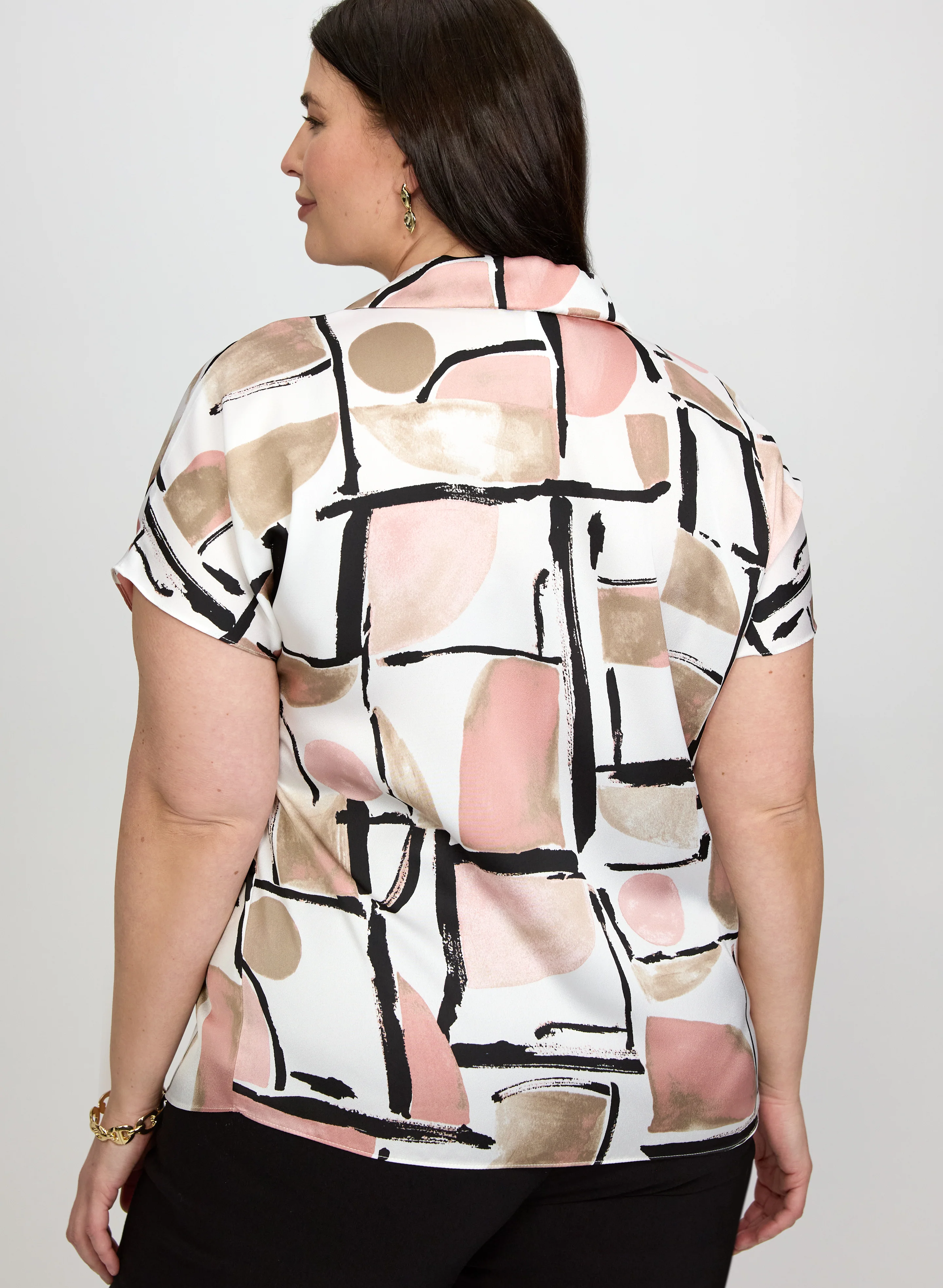 Joseph Ribkoff - Abstract Geometric Blouse - Image 2