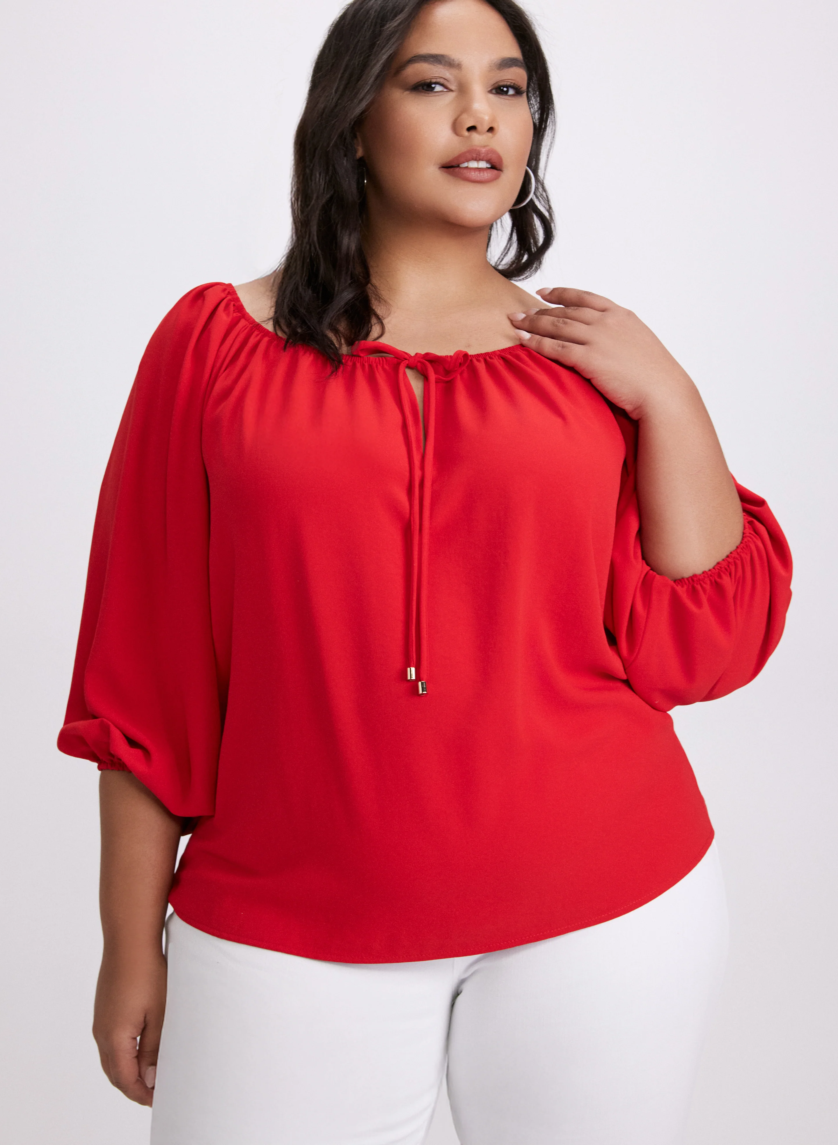 Joseph Ribkoff - Balloon Sleeve Blouse - Image 2