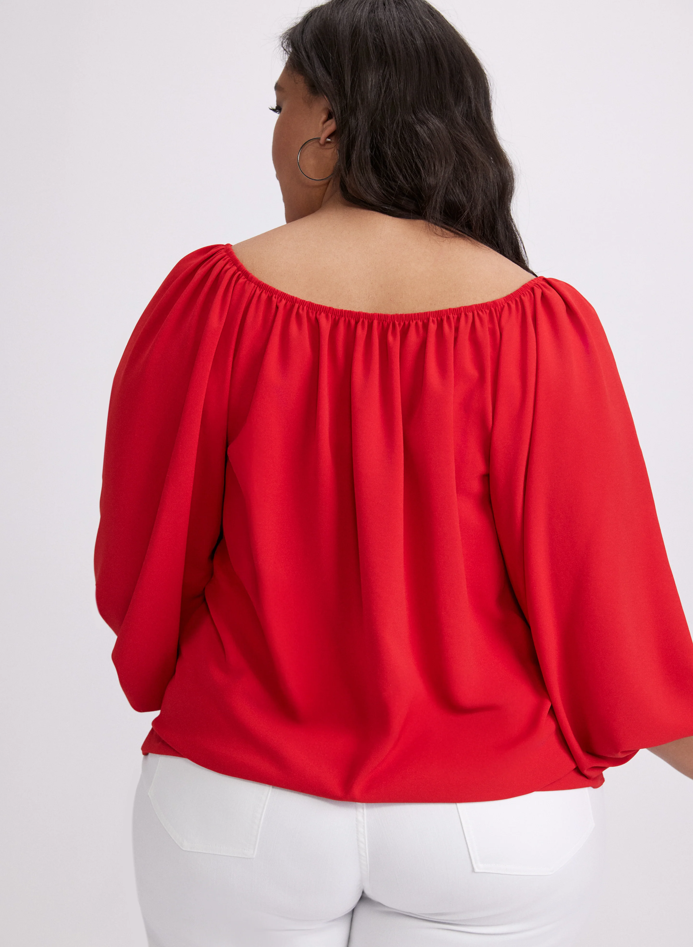 Joseph Ribkoff - Balloon Sleeve Blouse - Image 4