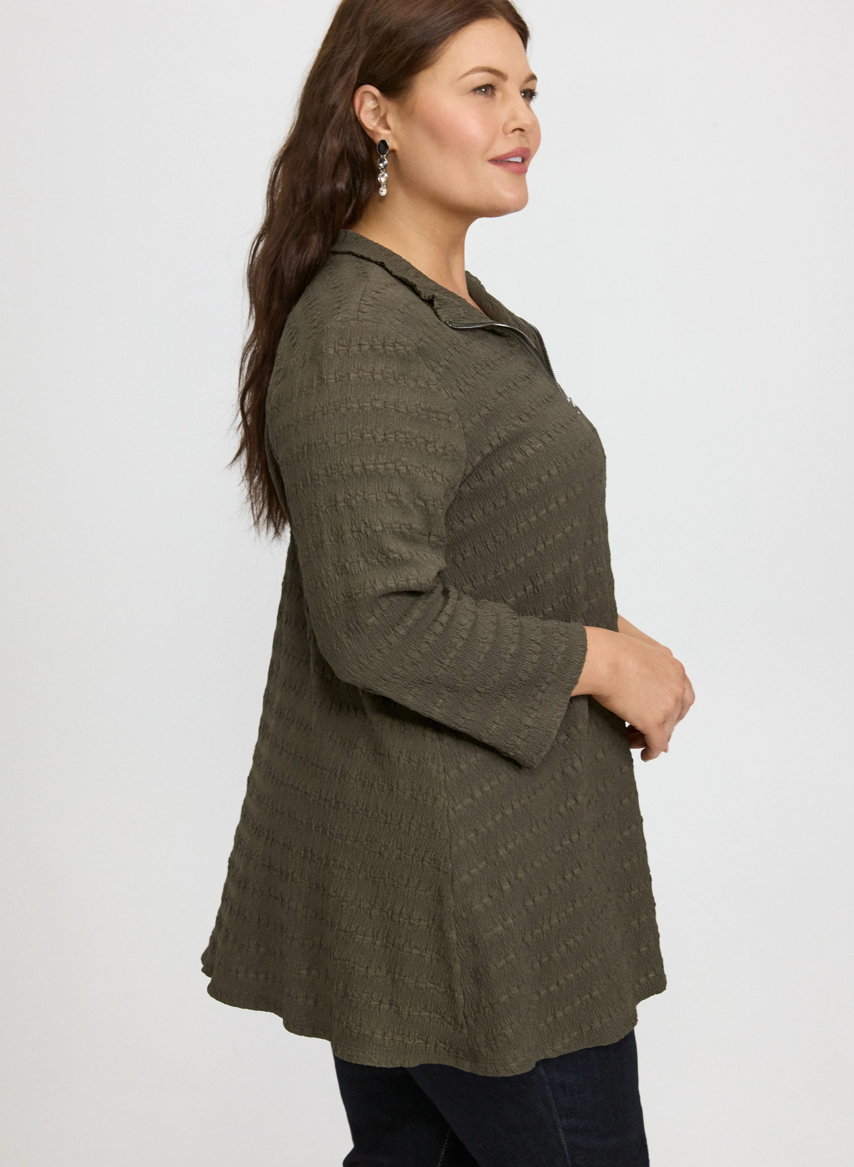 Joseph Ribkoff - Bubble Knit Tunic Top - Image 2