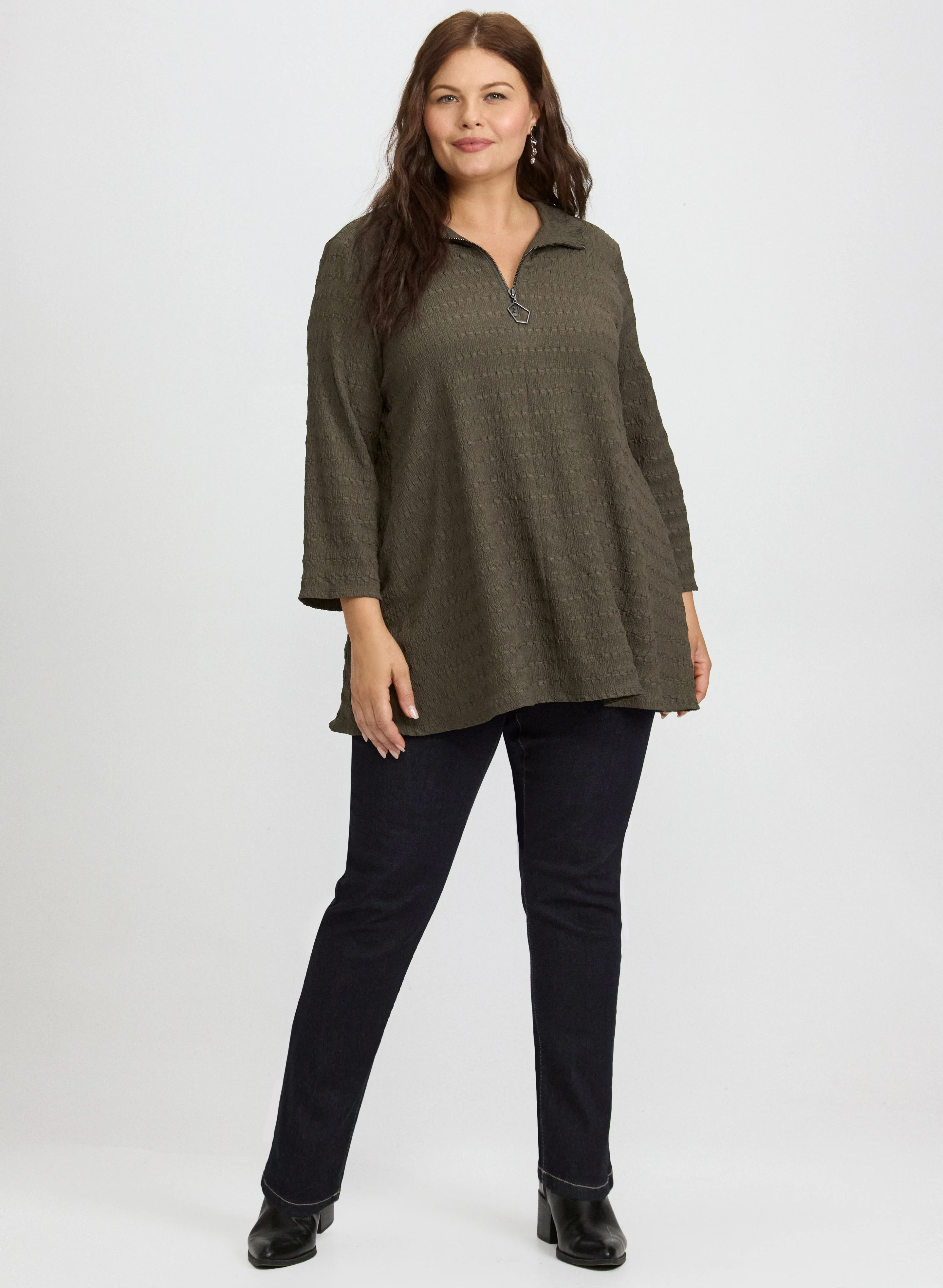 Joseph Ribkoff - Bubble Knit Tunic Top - Image 3