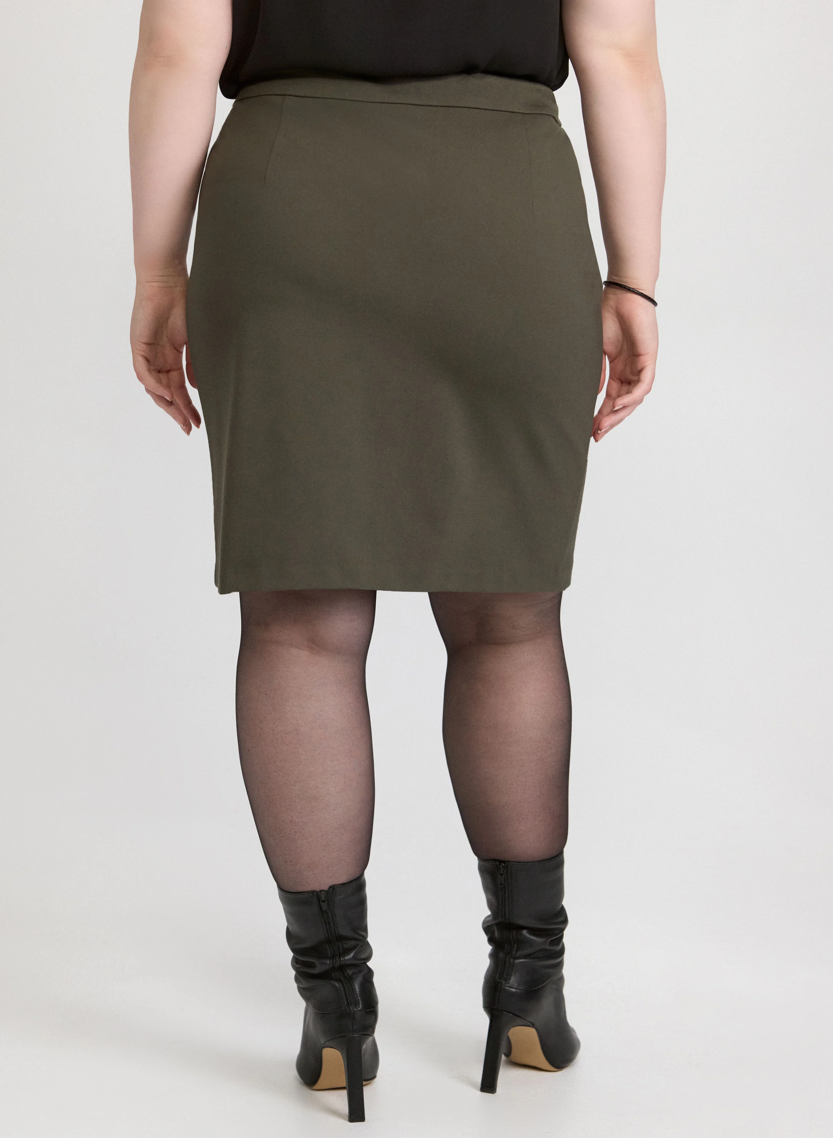Joseph Ribkoff - Chain-Link Detail Skirt - Image 4