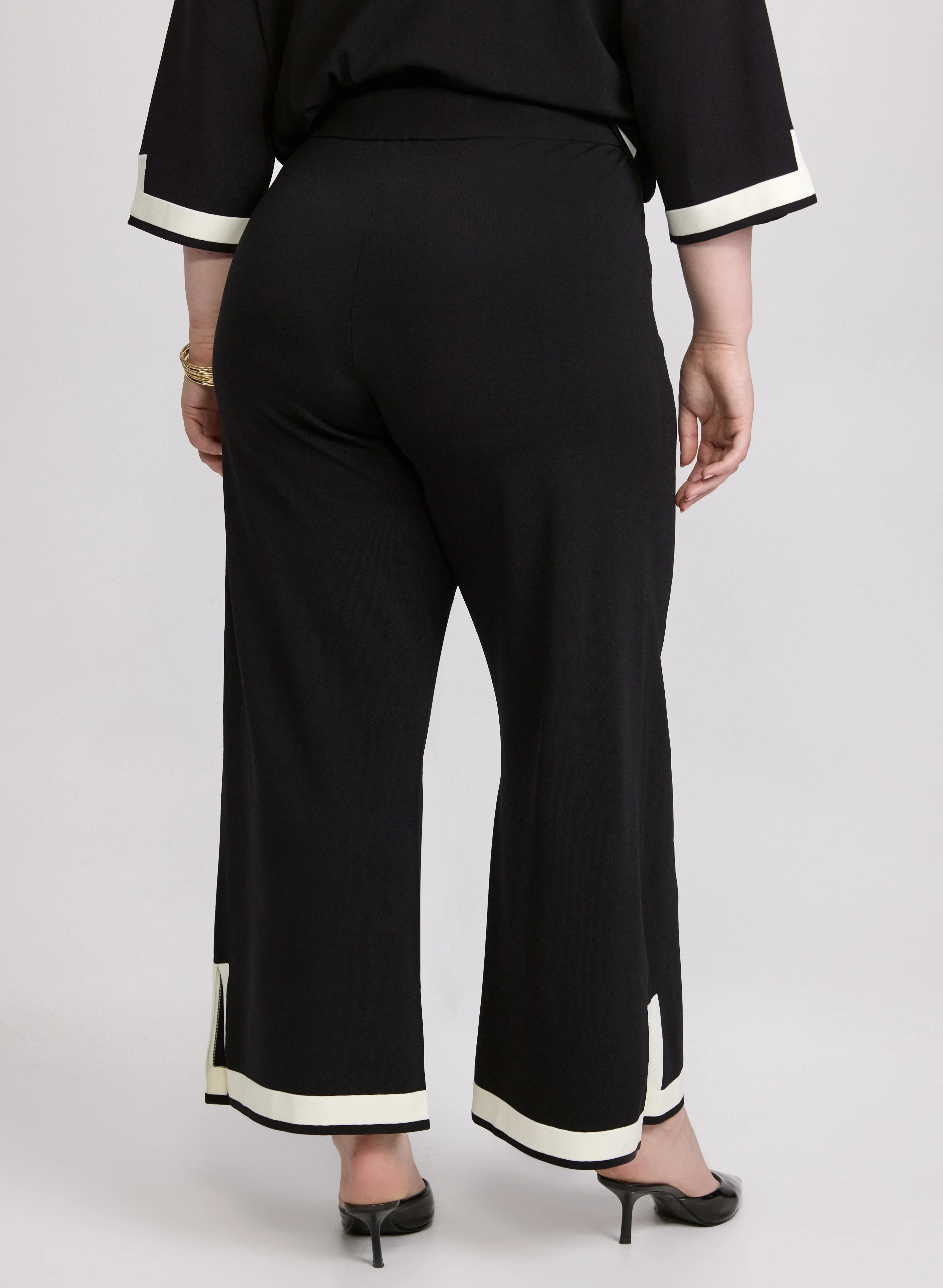 Joseph Ribkoff - Contrast Hem Pants - Image 2