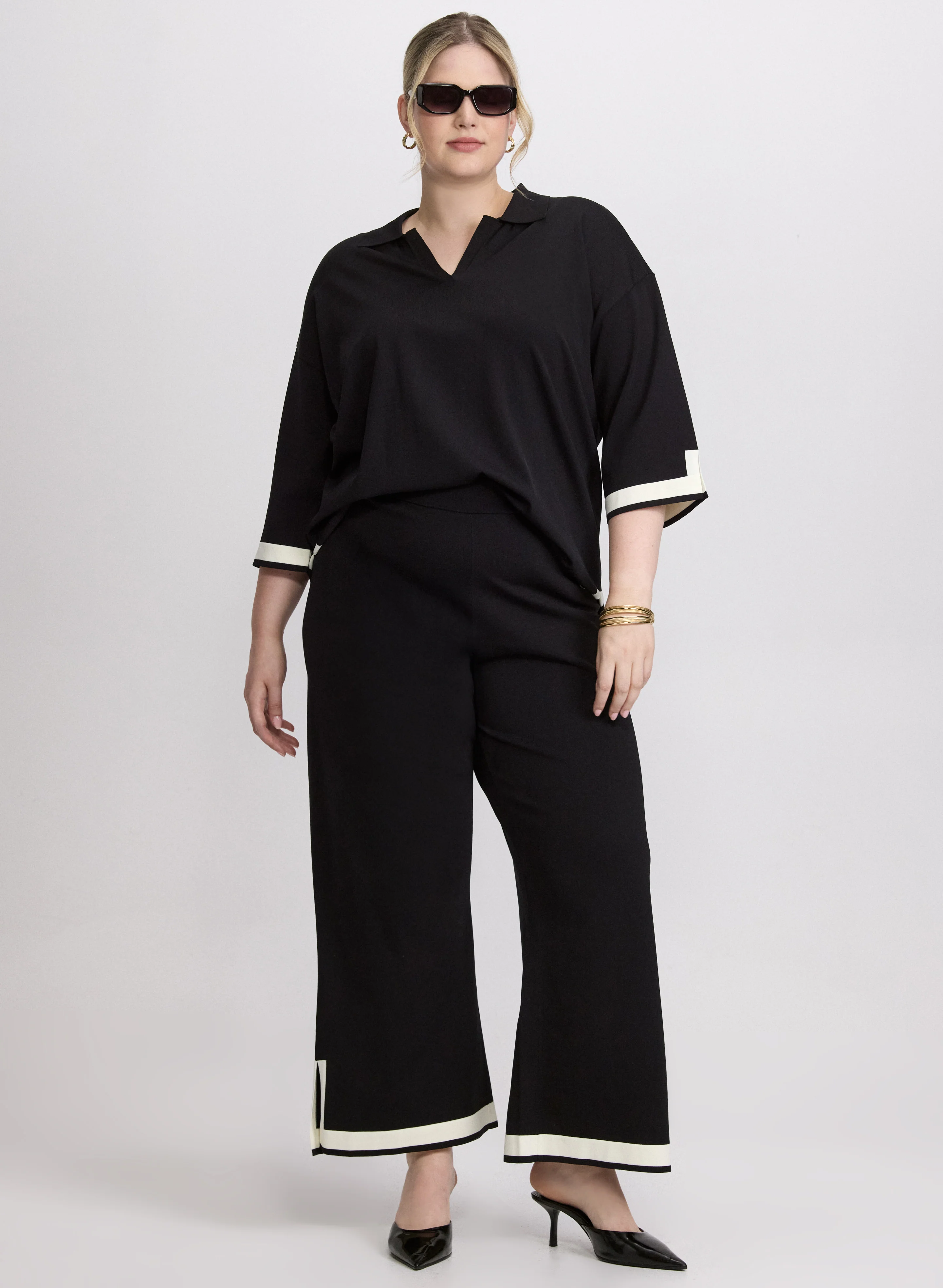 Joseph Ribkoff - Contrast Trim Sweater - Image 3