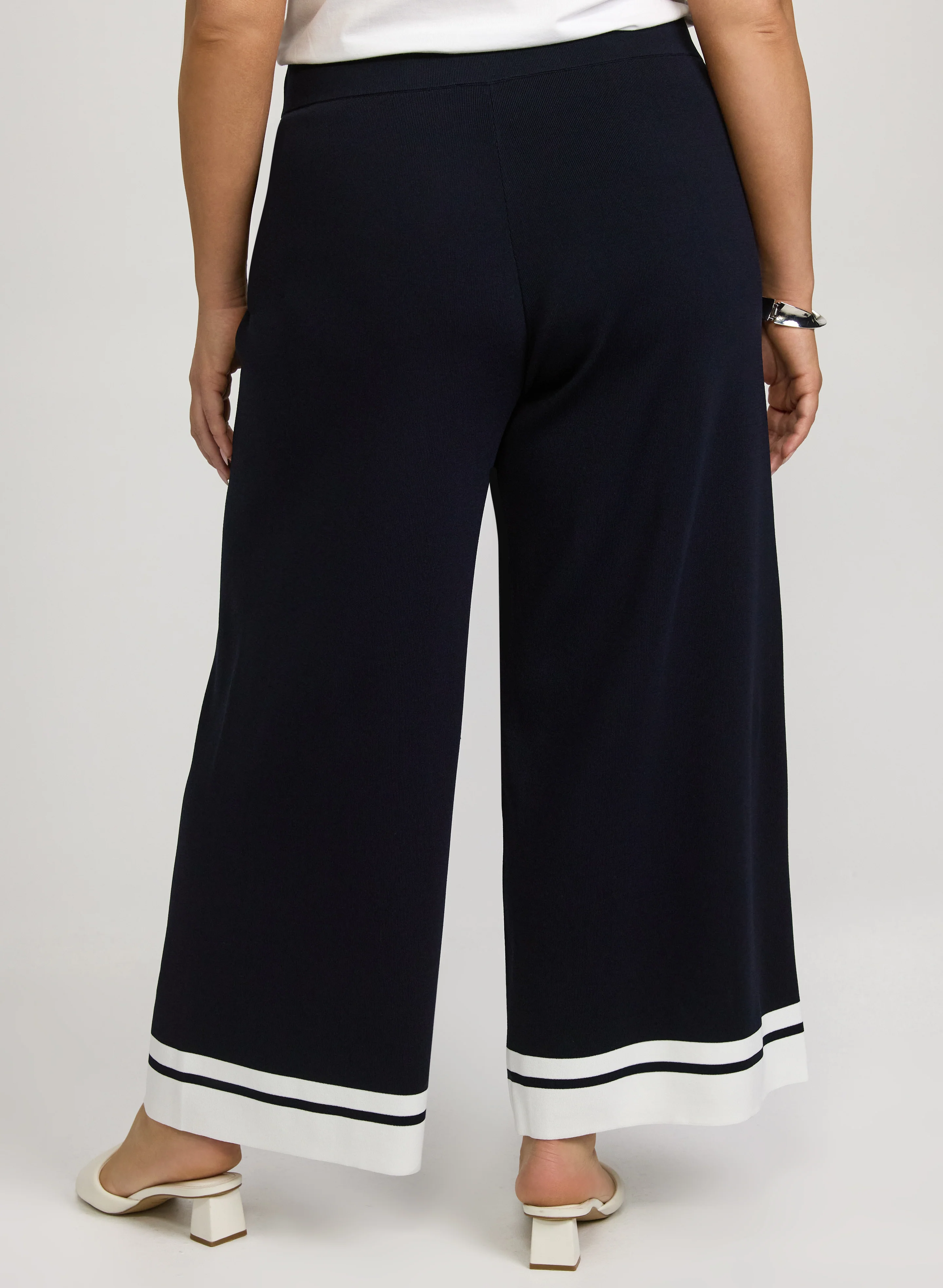 Joseph Ribkoff - Contrast Wide-Leg Pants - Image 2
