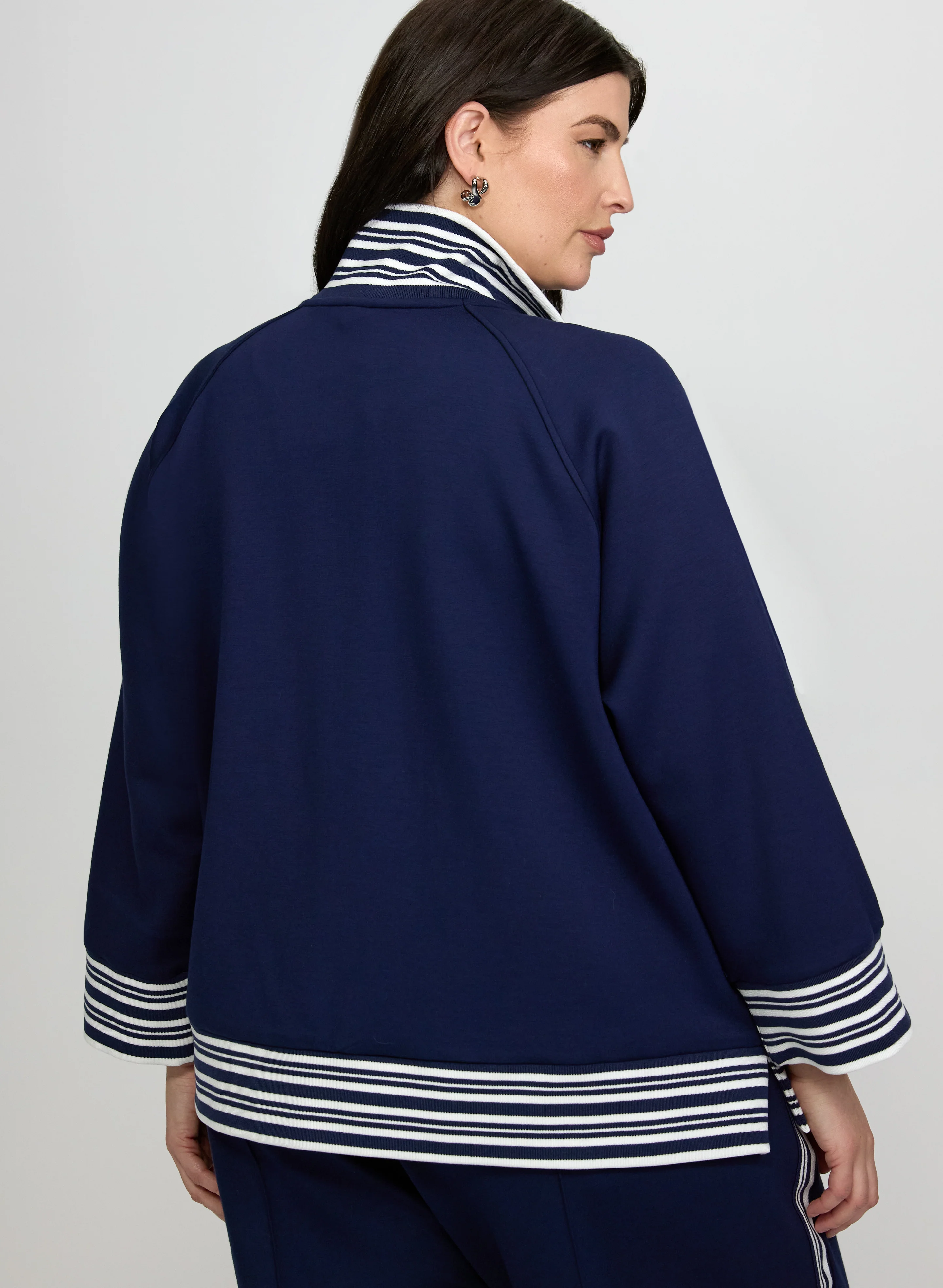 Joseph Ribkoff - Contrast Zip-Up Top - Image 5