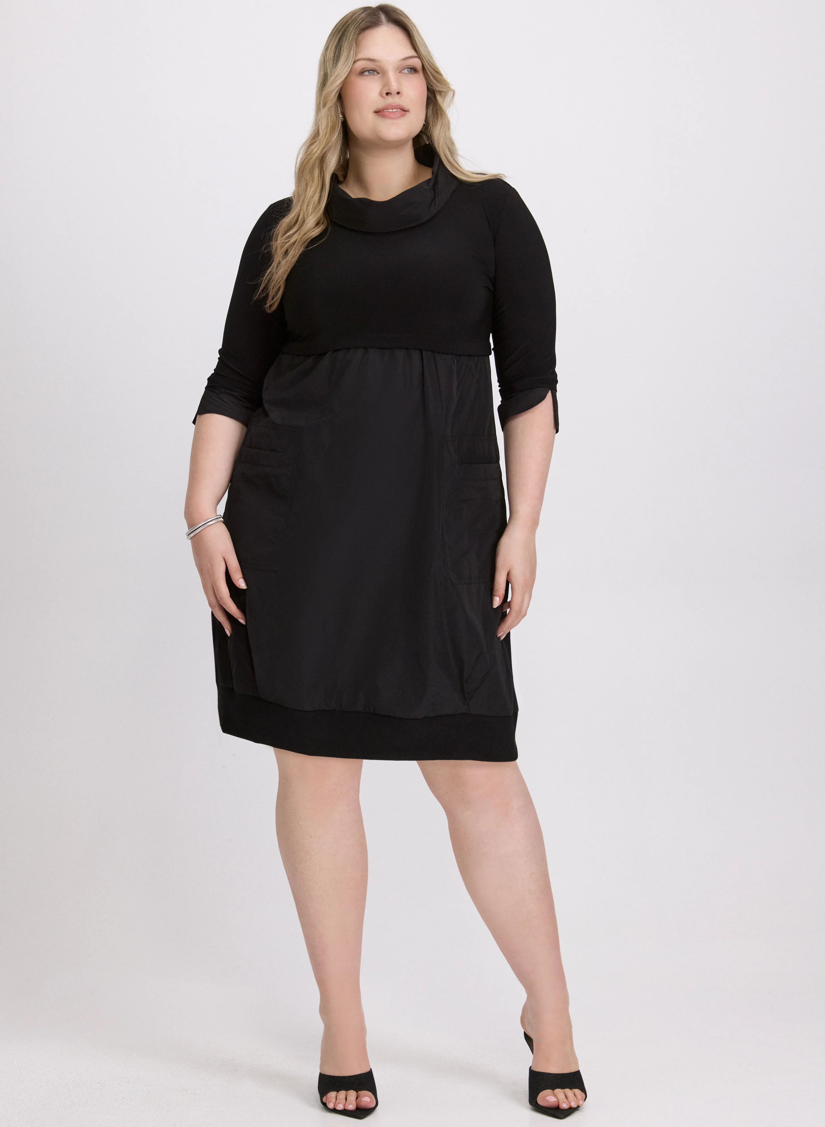 Joseph Ribkoff - Cowl Neck Bubble Dress