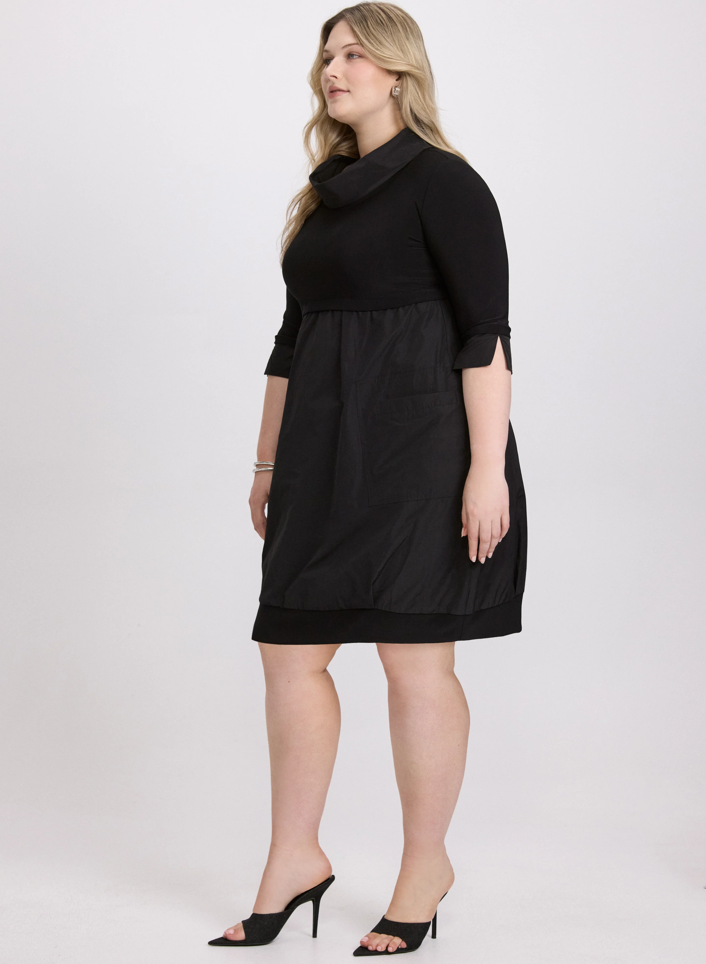 Joseph Ribkoff - Cowl Neck Bubble Dress - Image 3