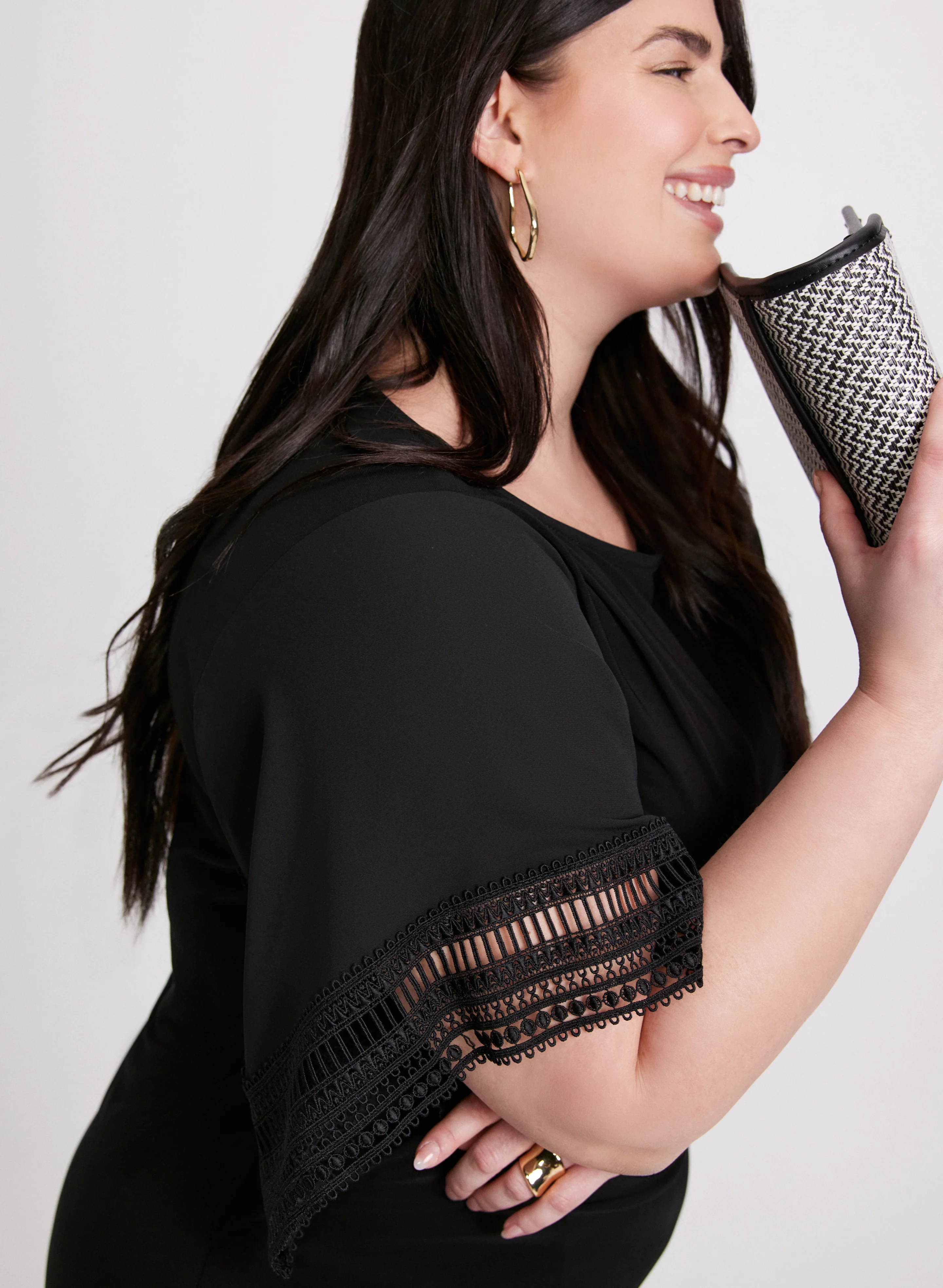 Joseph Ribkoff - Crochet Trim Top - Image 5