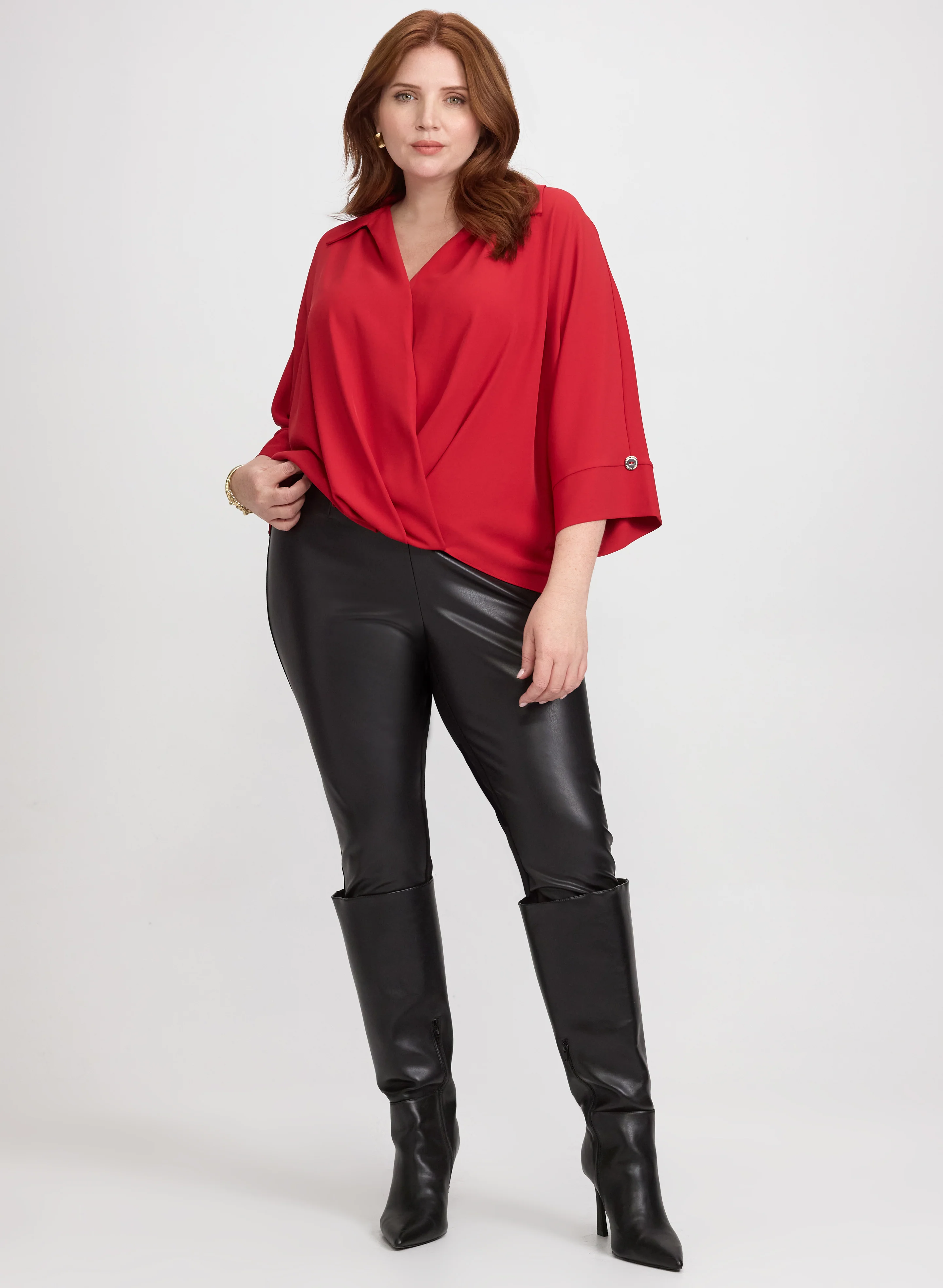 Joseph Ribkoff - Crossover Blouse - Image 3