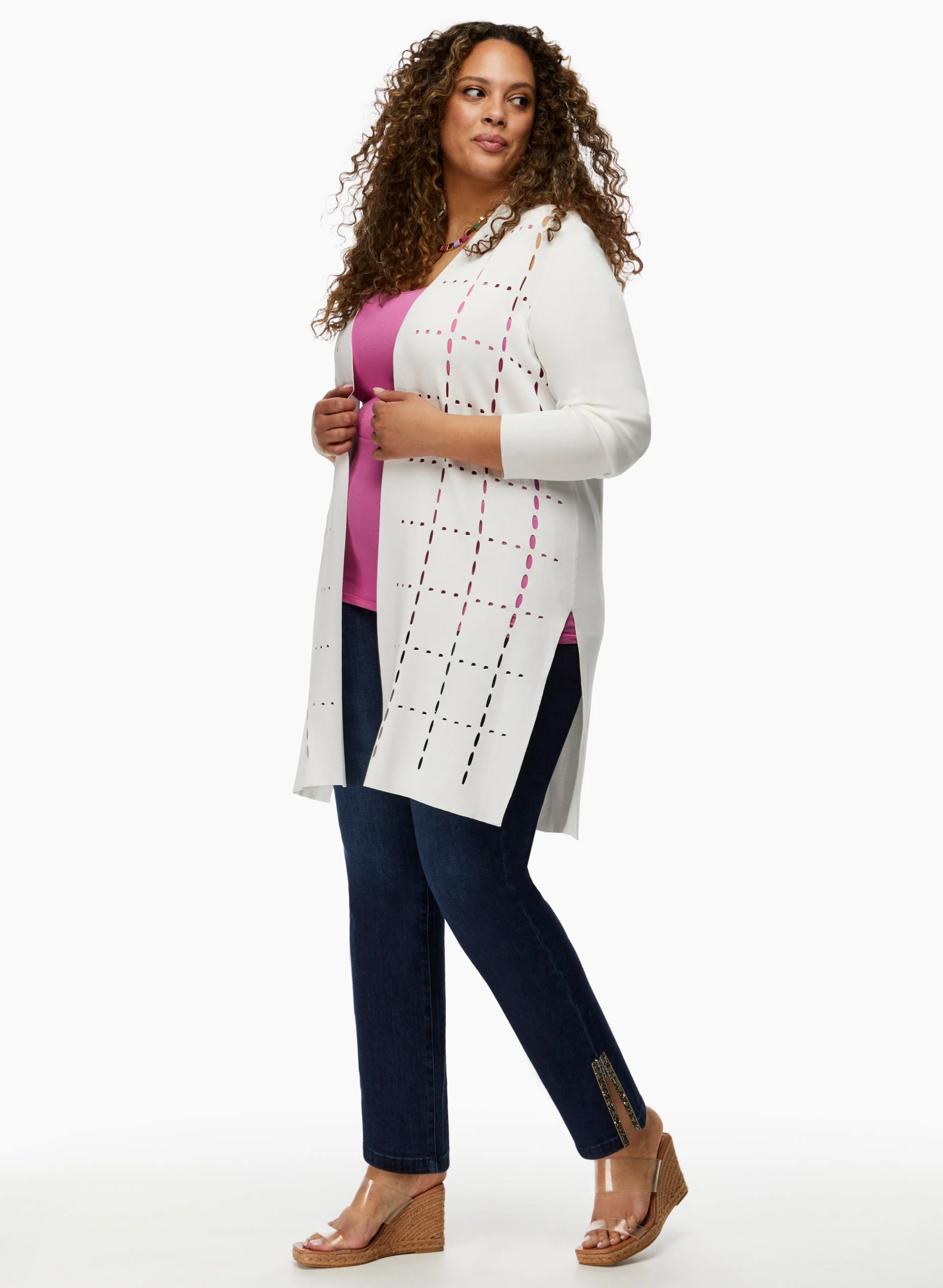 Joseph Ribkoff - Cutout Detail Cardigan - Image 2