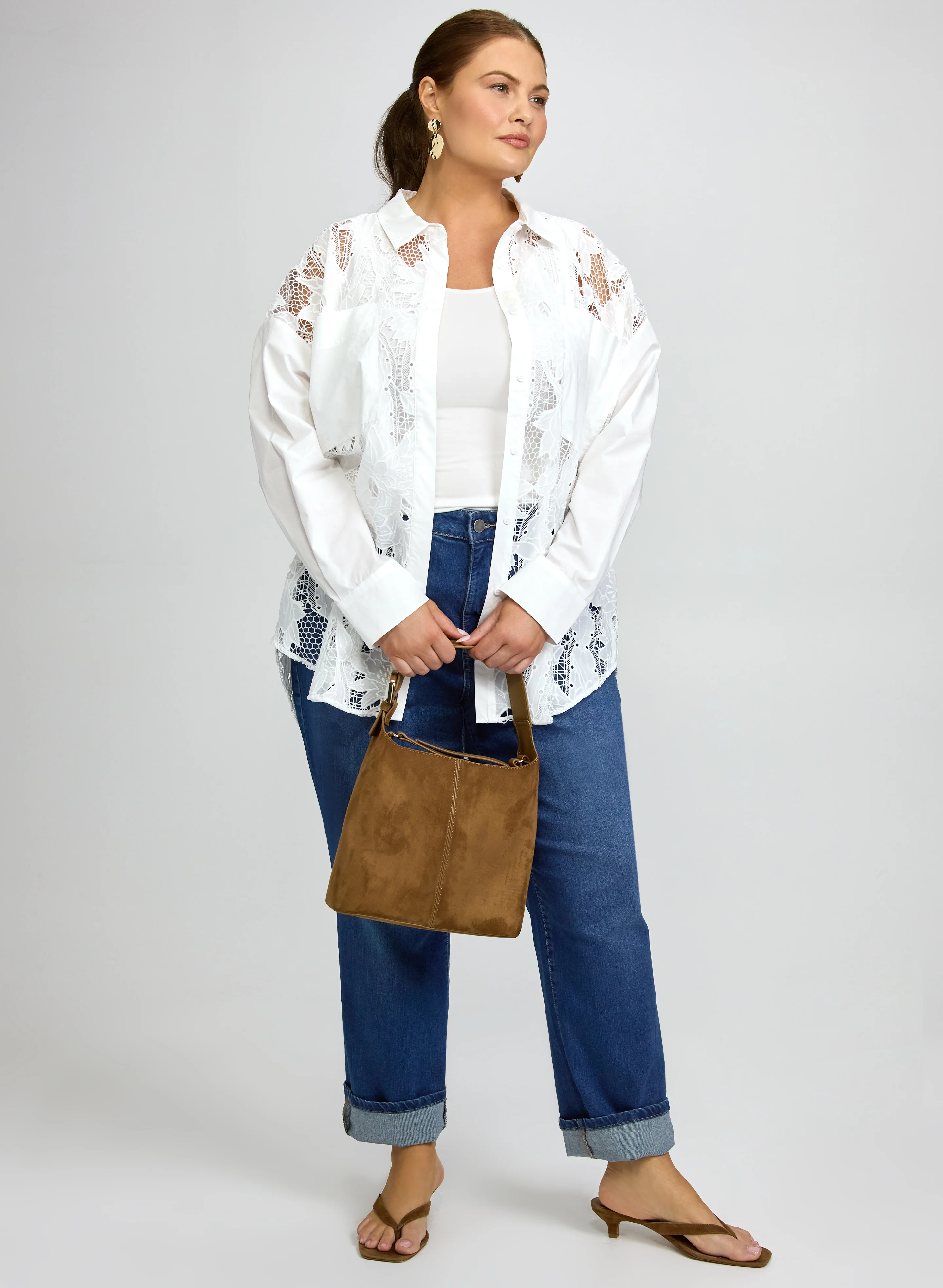 Joseph Ribkoff - Eyelet Embroidered Blouse - Image 3