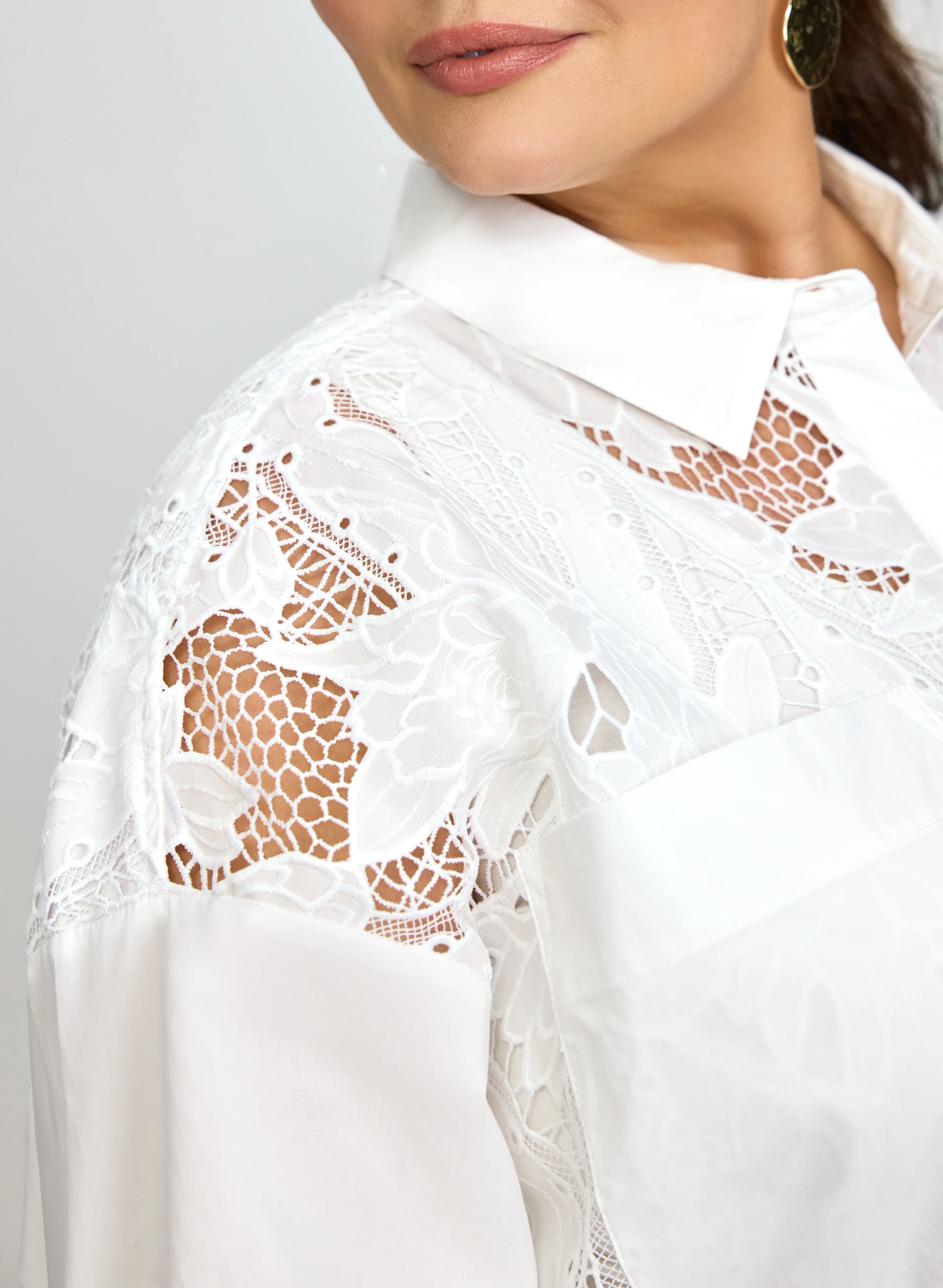 Joseph Ribkoff - Eyelet Embroidered Blouse - Image 4