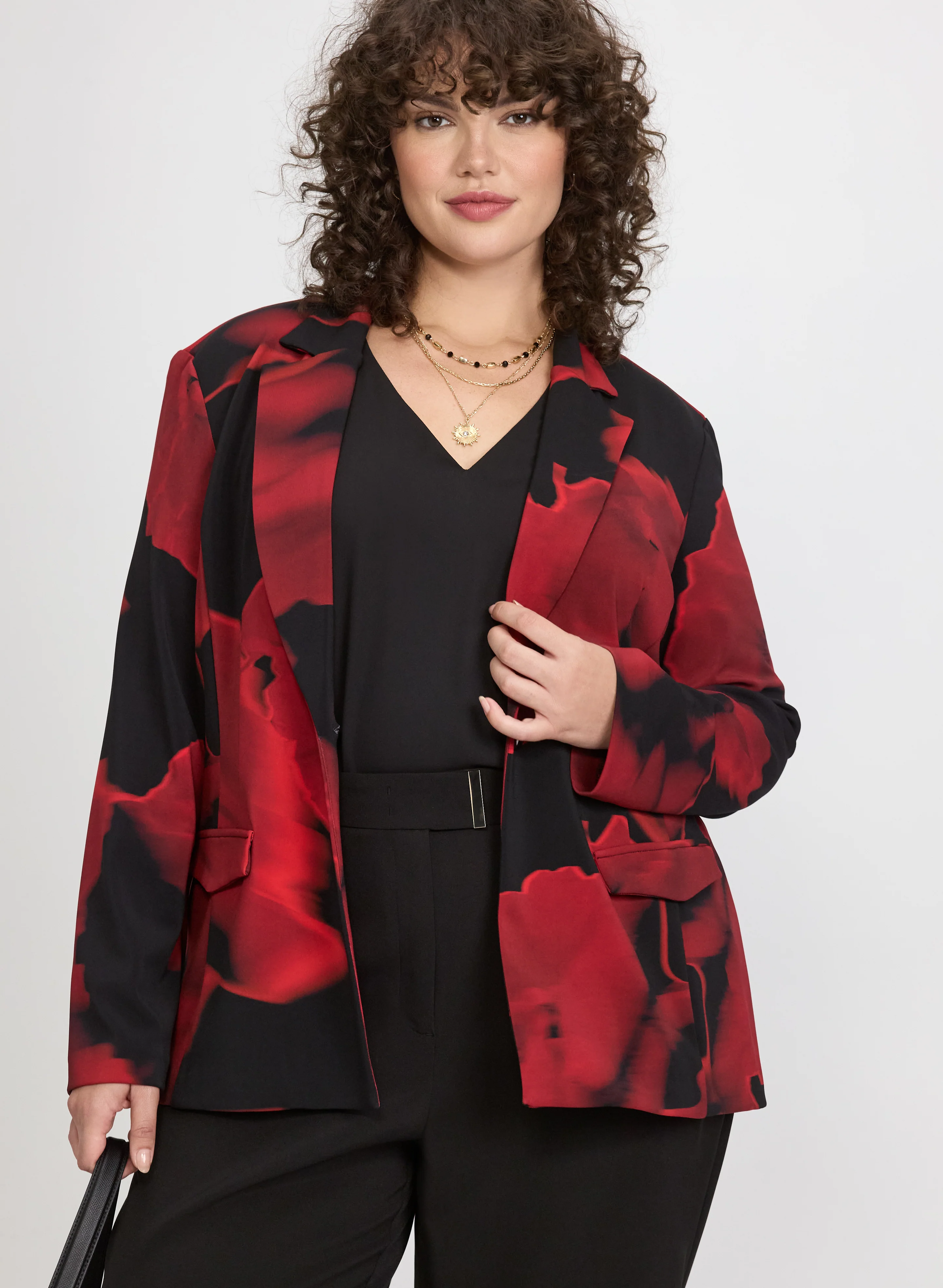 Joseph Ribkoff - Floral Peak Lapel Blazer