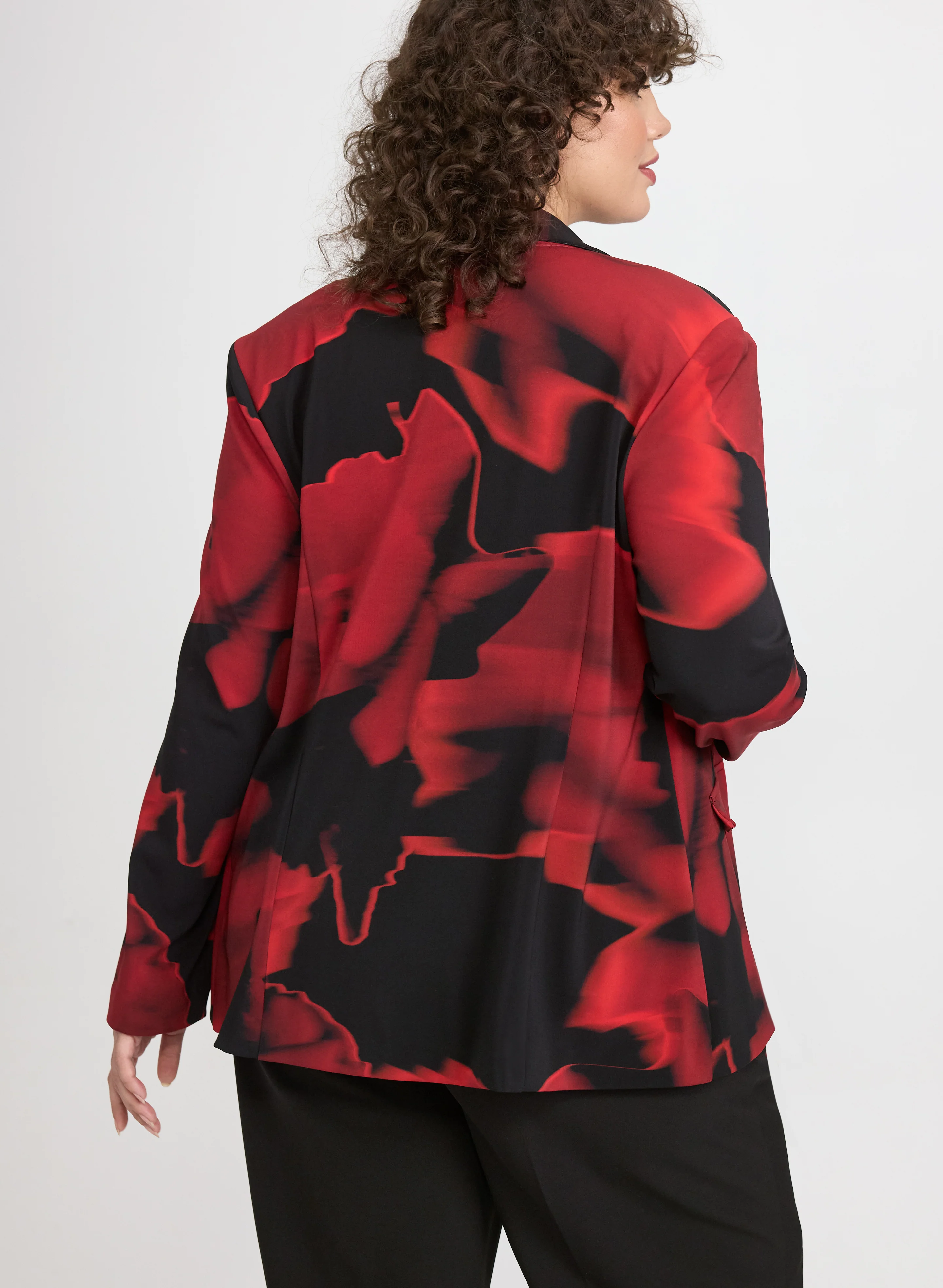 Joseph Ribkoff - Floral Peak Lapel Blazer - Image 5