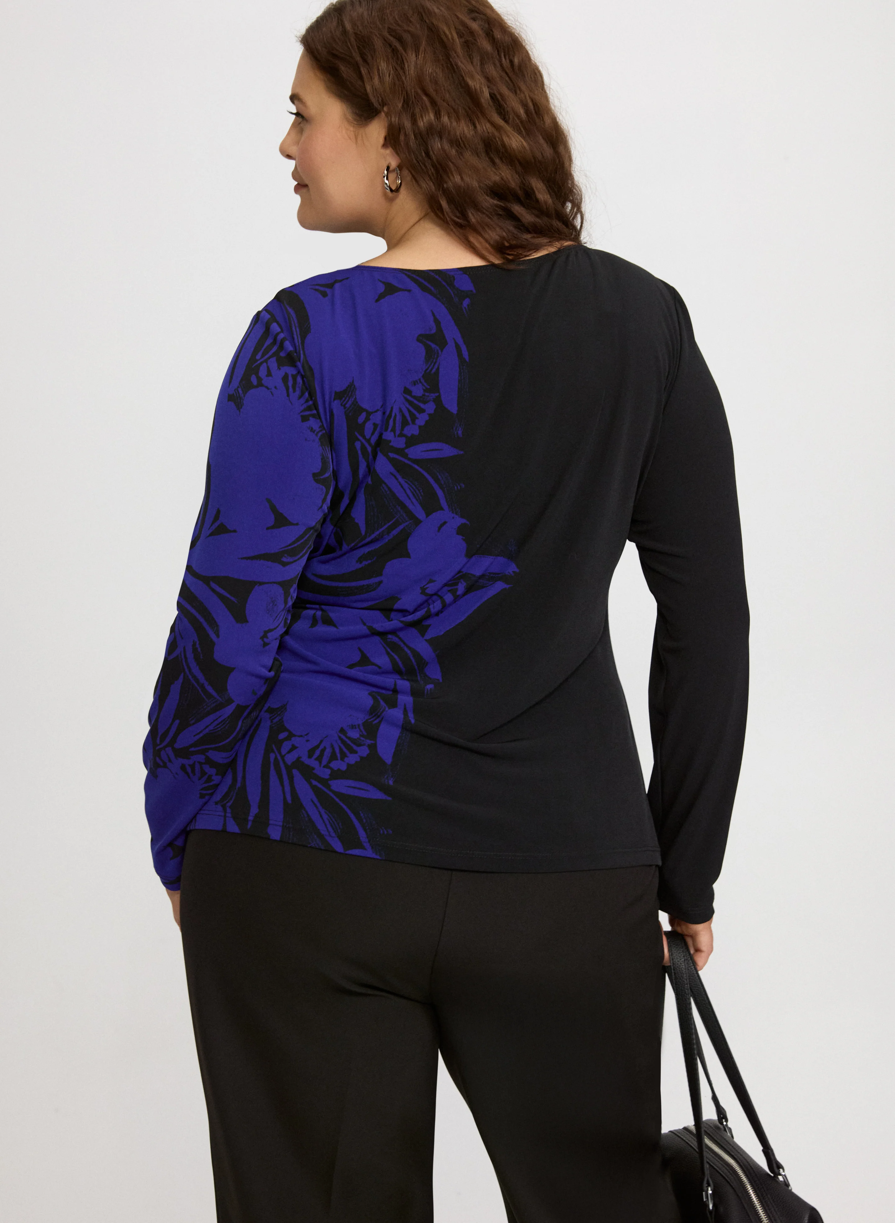 Joseph Ribkoff - Floral Placement Print Top - Image 4