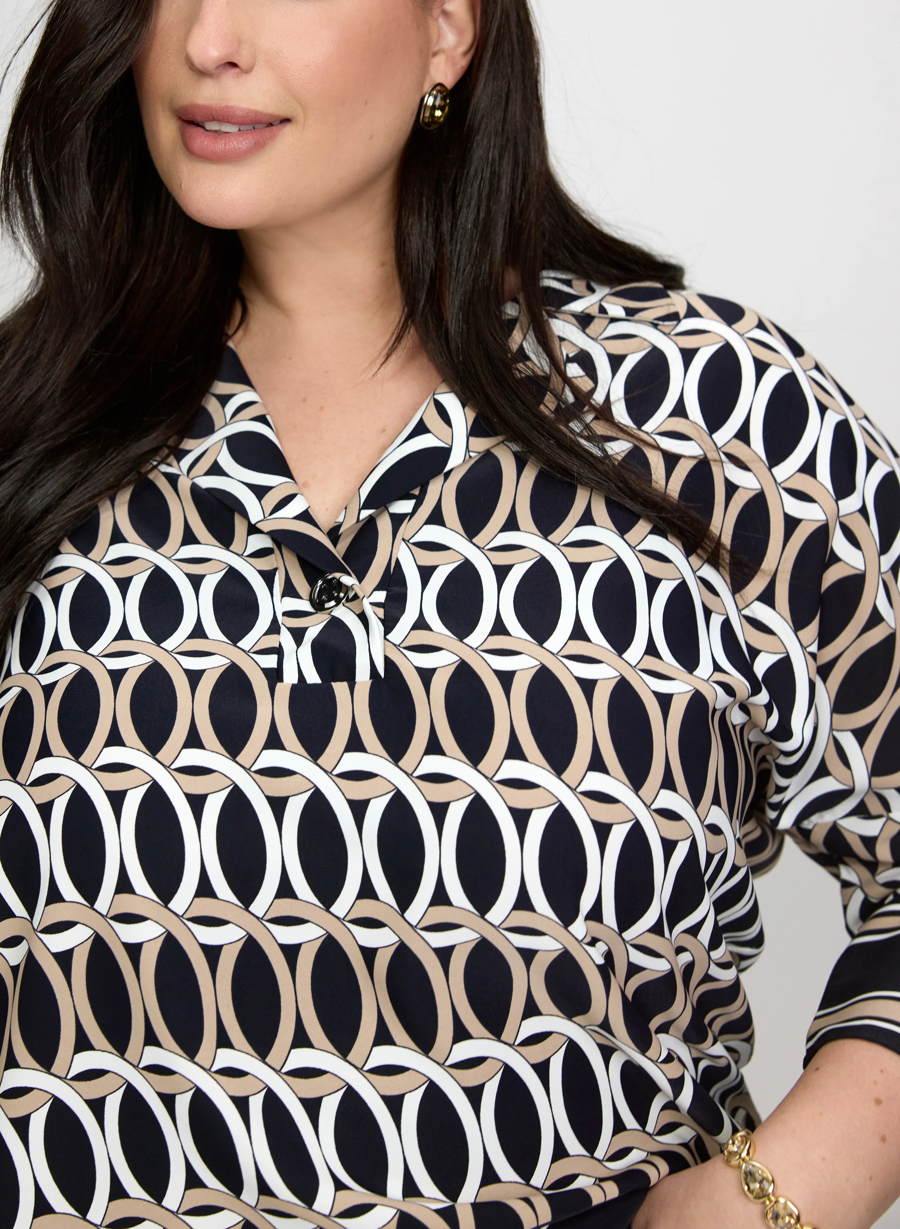 Joseph Ribkoff - Geometric Print Blouse - Image 4